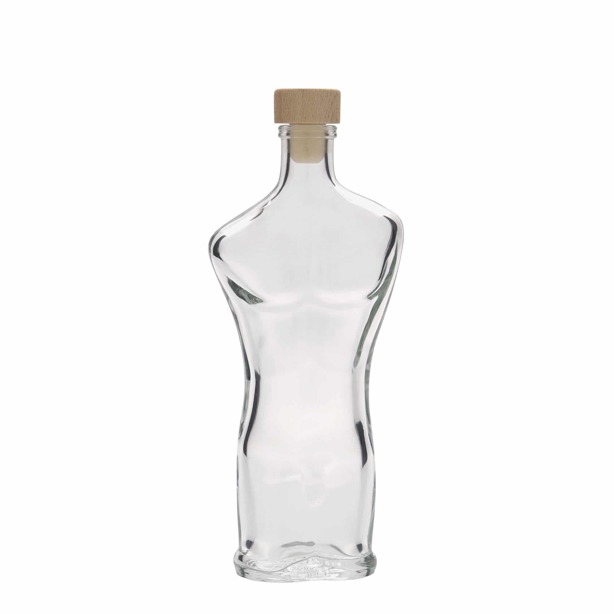 Glazen fles 'Adam', 200 ml, monding: kurk