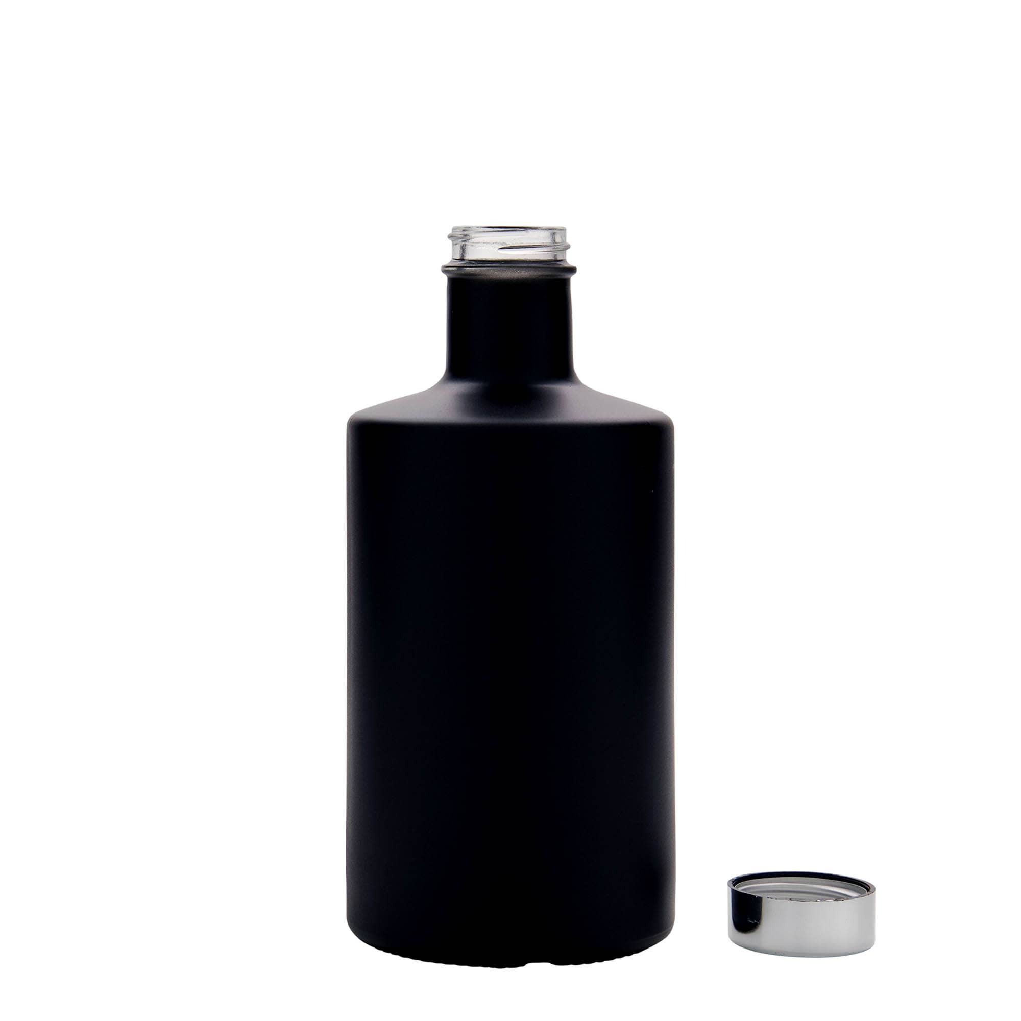 Bouteille en verre 500 ml 'Caroline', noire, bouchage: GPI 33