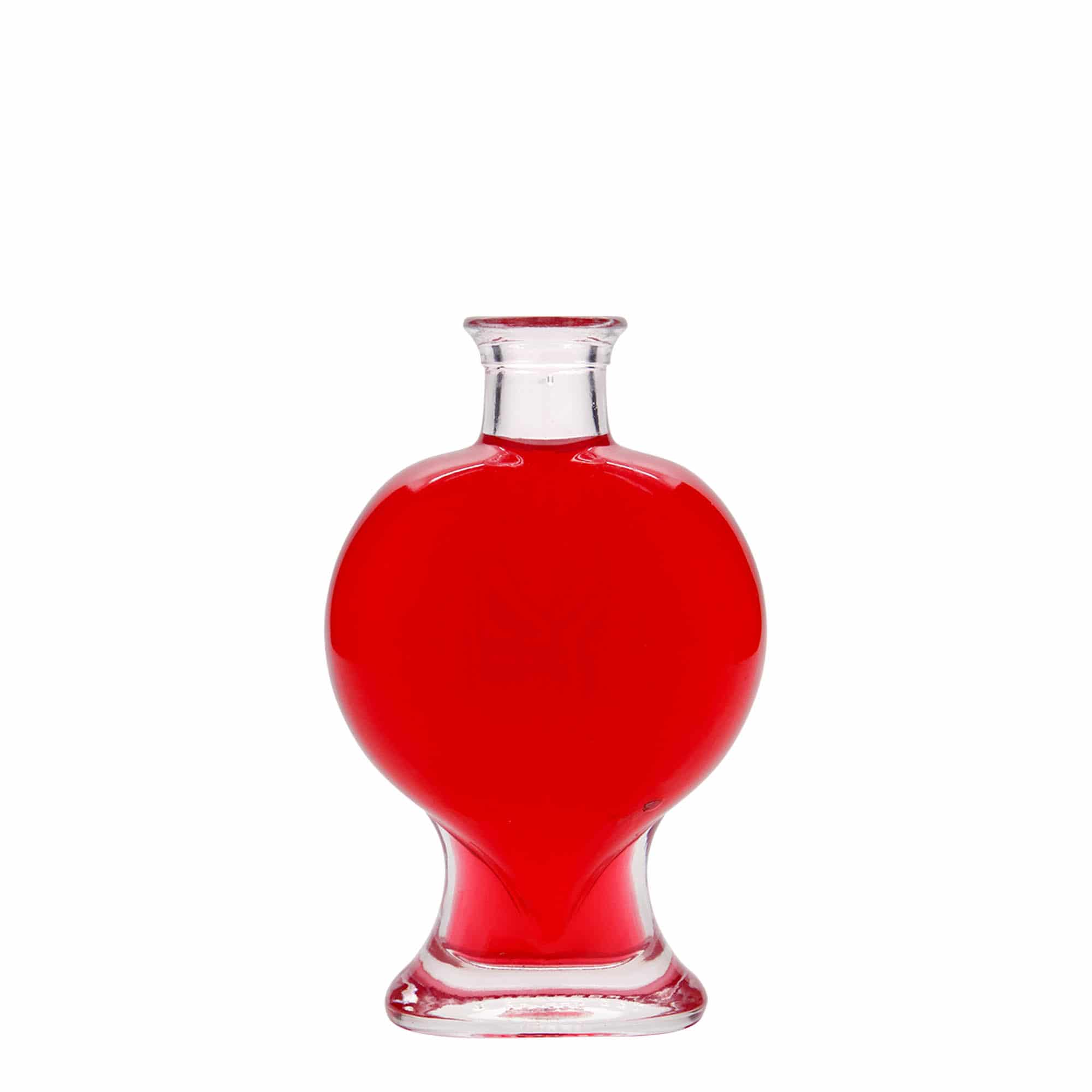 Bouteille en verre 200 ml 'Cœur', bouchage: bouchon