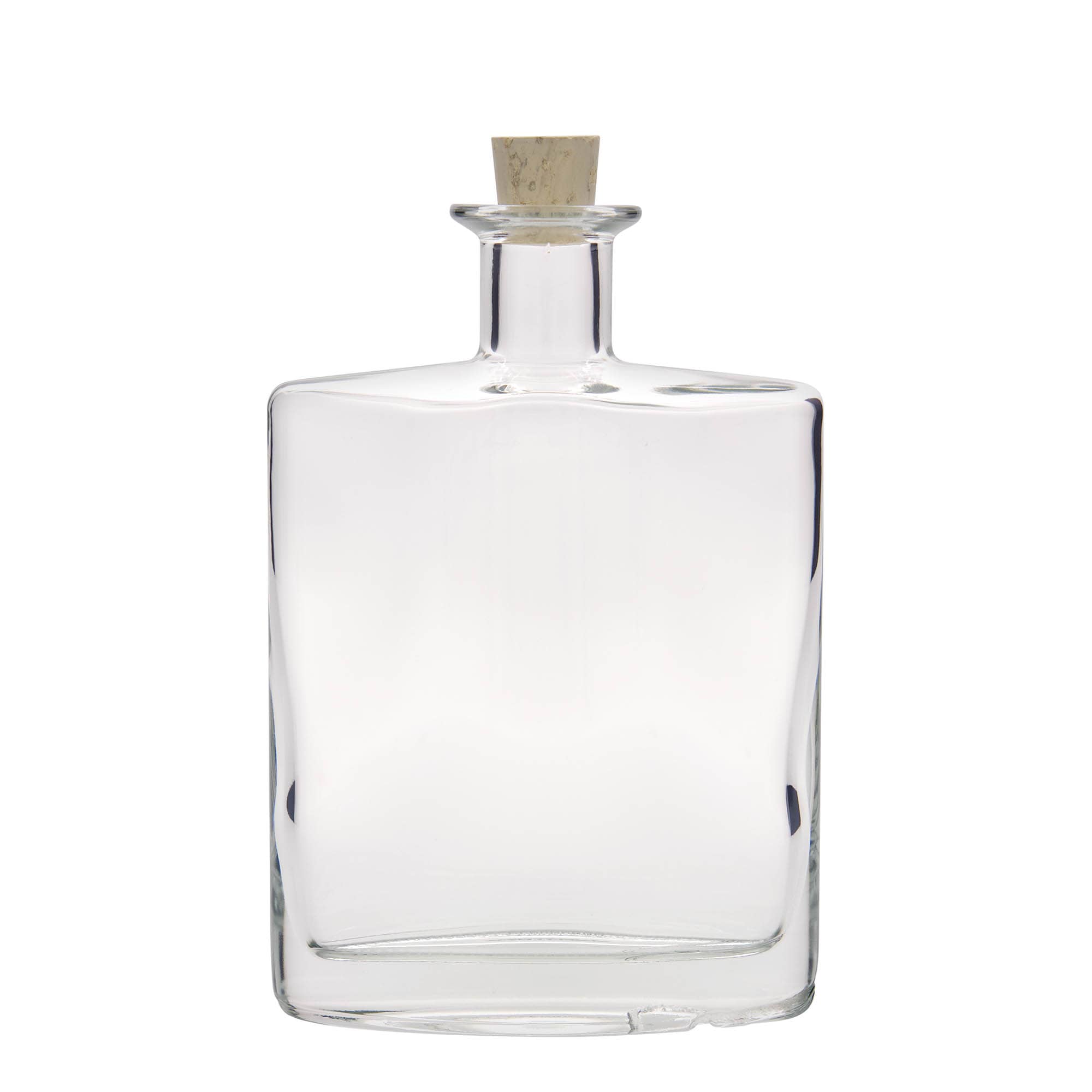 Bouteille en verre 700 ml 'Zorbas', ovale, bouchage: bouchon