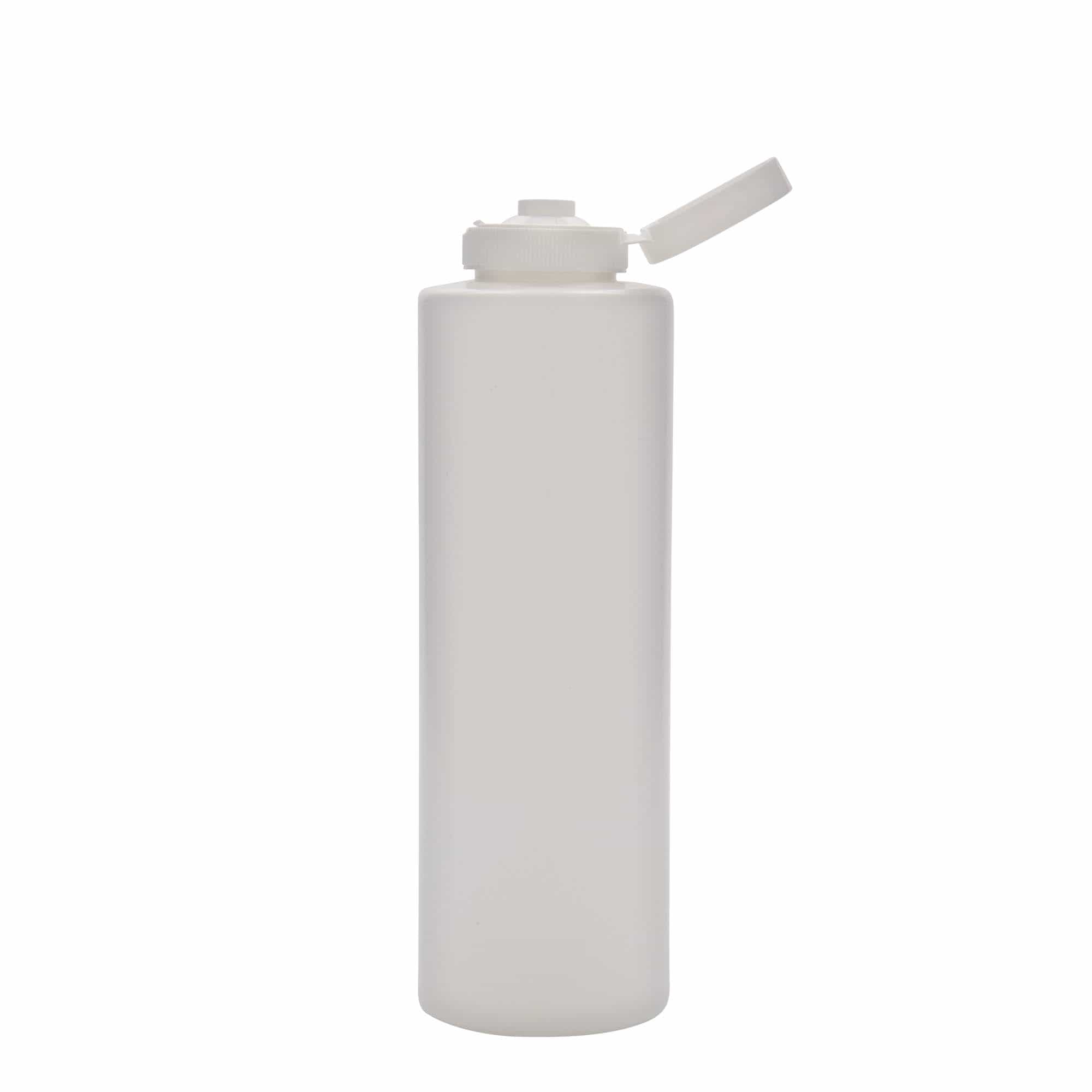 Flacon à sauce 500 ml , plastique LDPE, blanc, bouchage: GPI 38/400