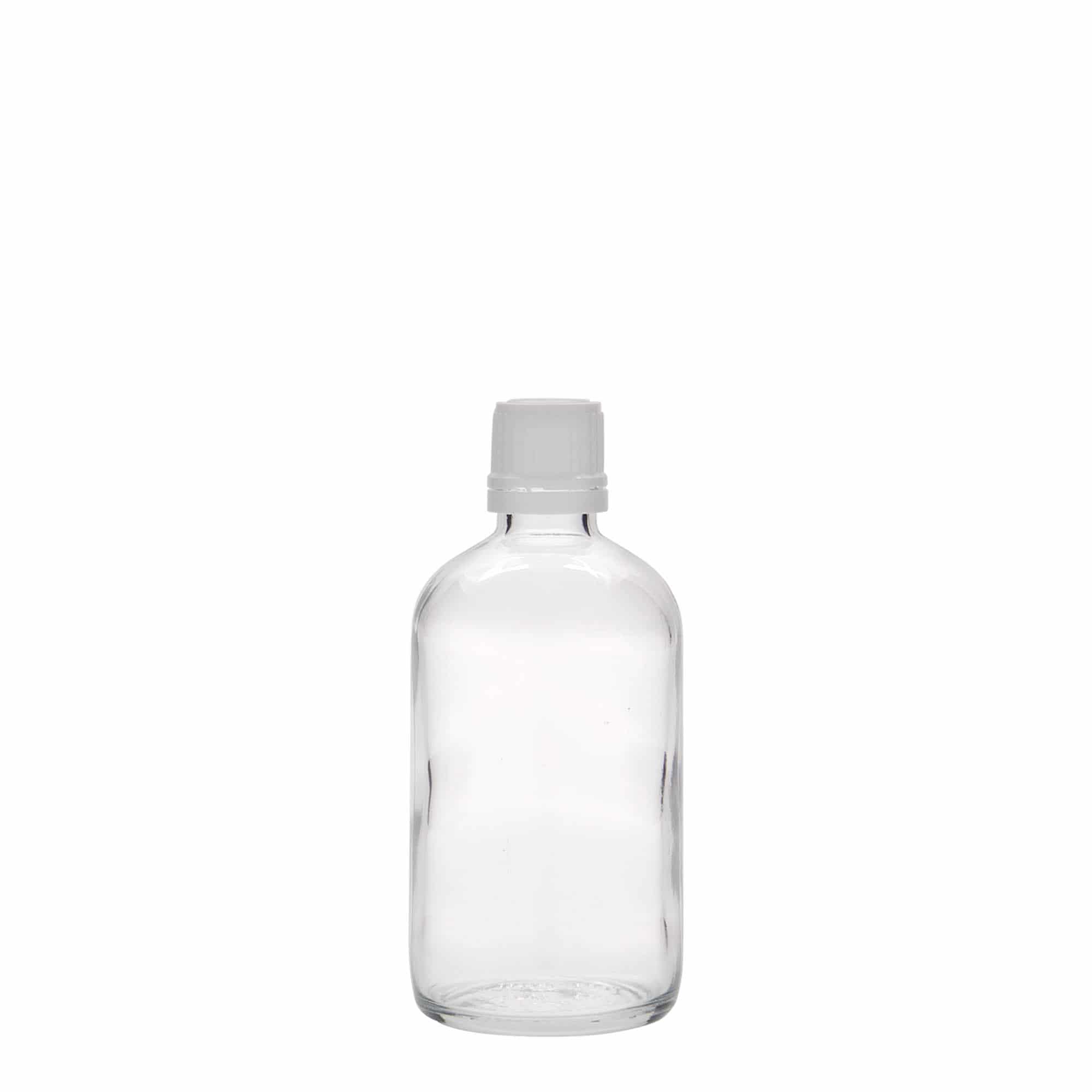 Medicijnfles, 100 ml, glas, monding: DIN 18