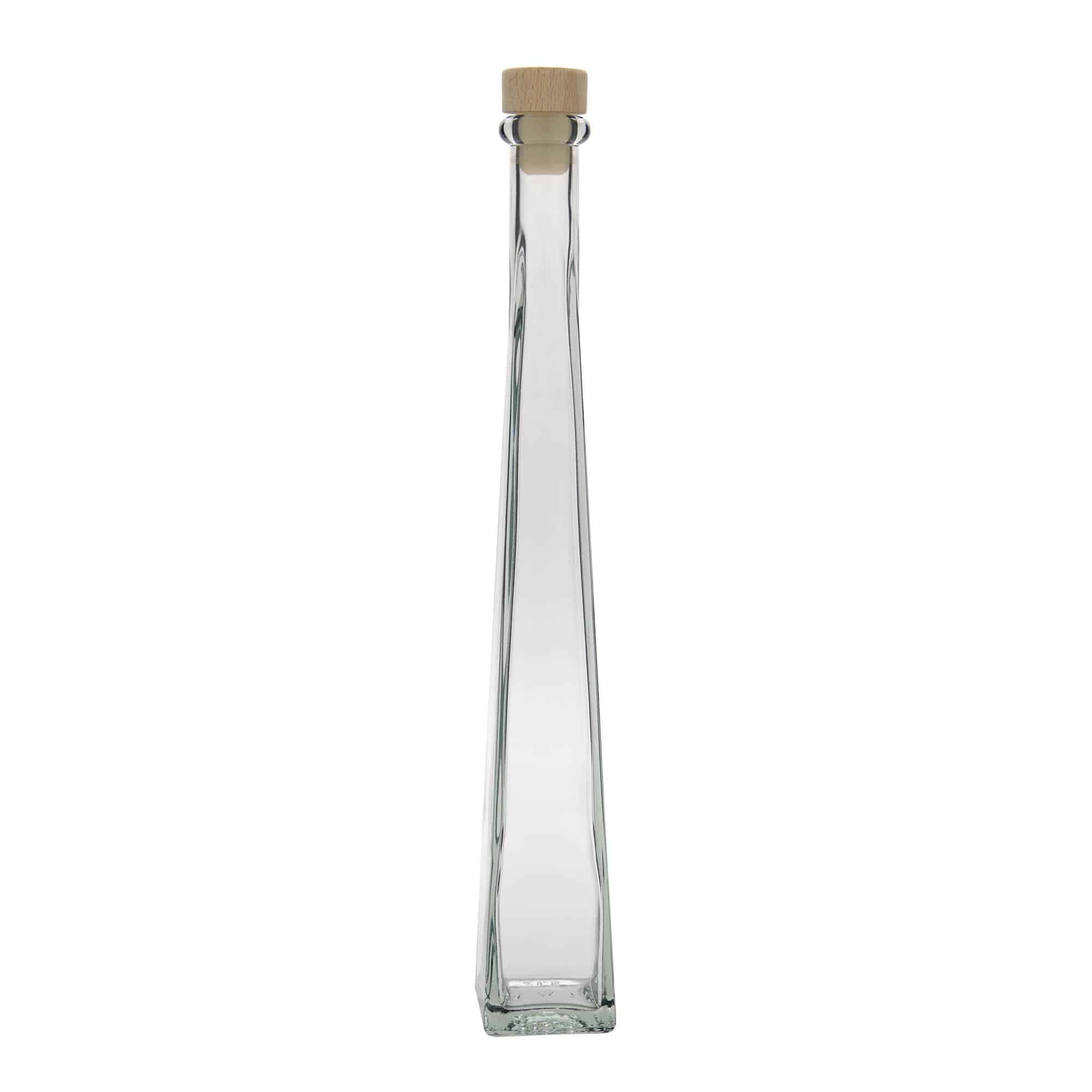 Bouteille en verre 200 ml 'Dama Quadrato', carrée, bouchage: bouchon