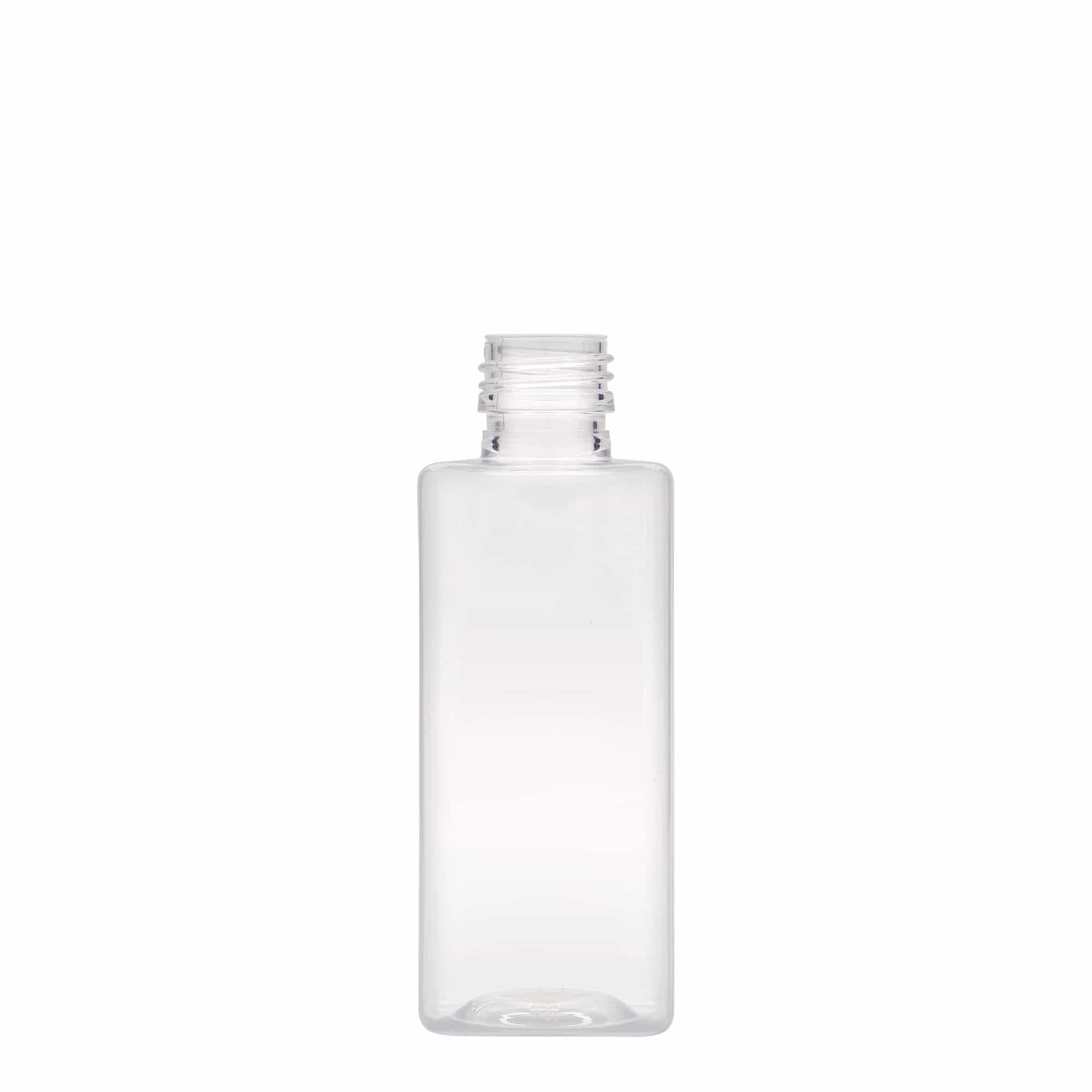 Bouteille en PET 250 ml 'Karl', carrée, plastique, bouchage: PP 28