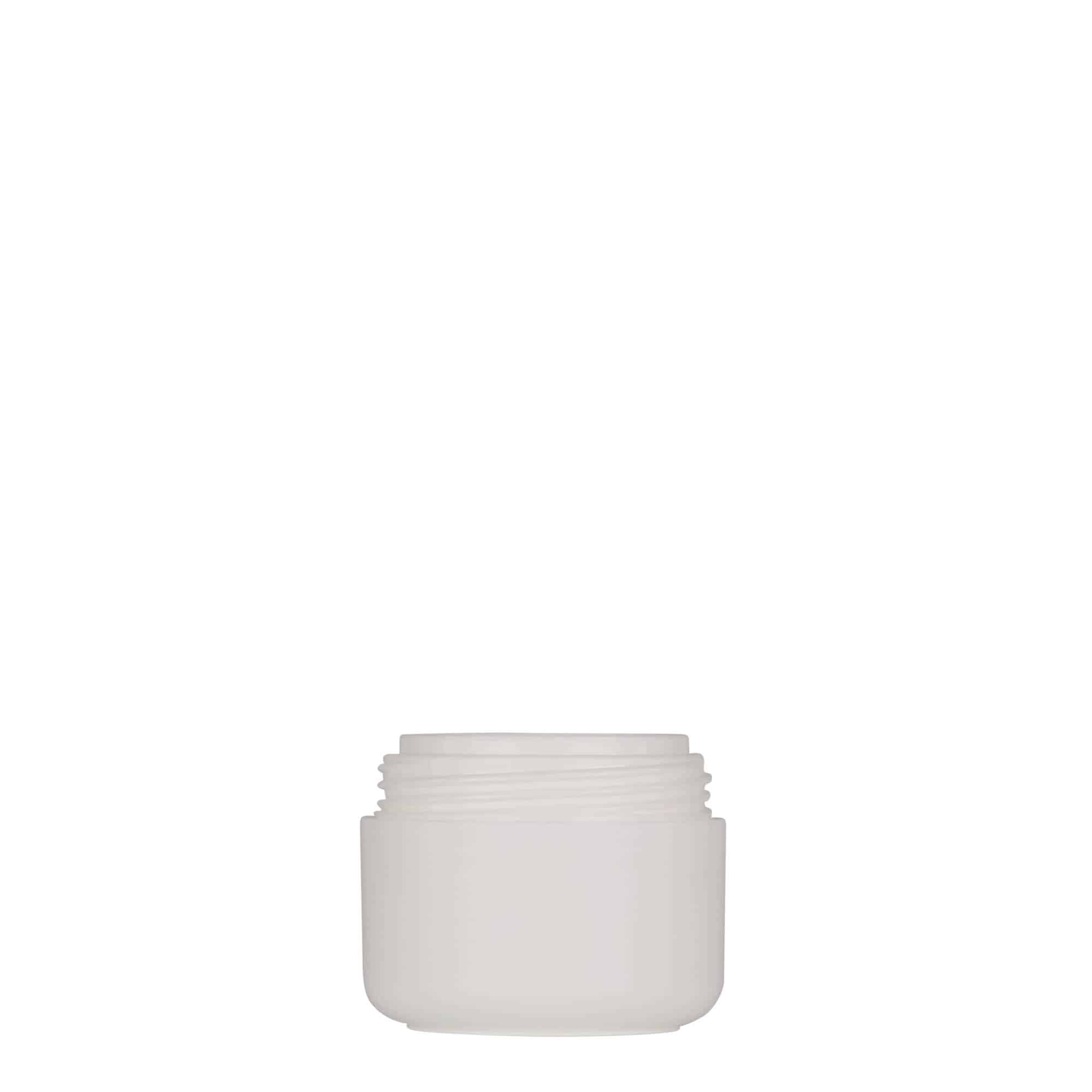 Boîte en plastique 30 ml 'Bianca', PP, blanche, bouchage: Bougage à vis