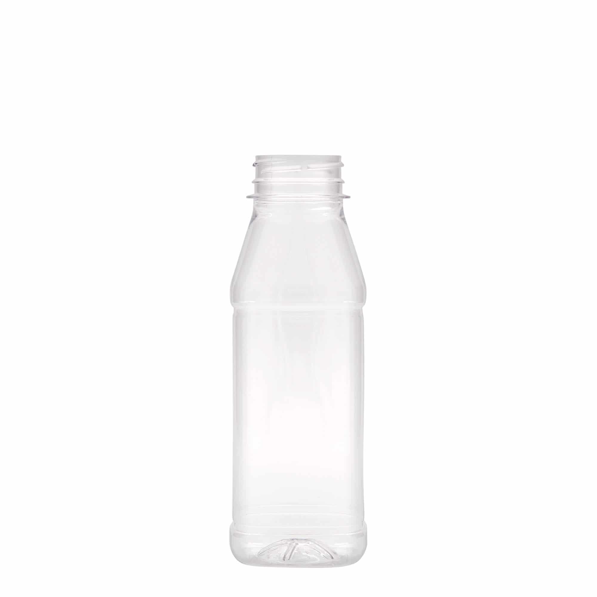 Petfles 'Milk and Juice Carré', 330 ml, vierkant, kunststof, monding: 38 mm