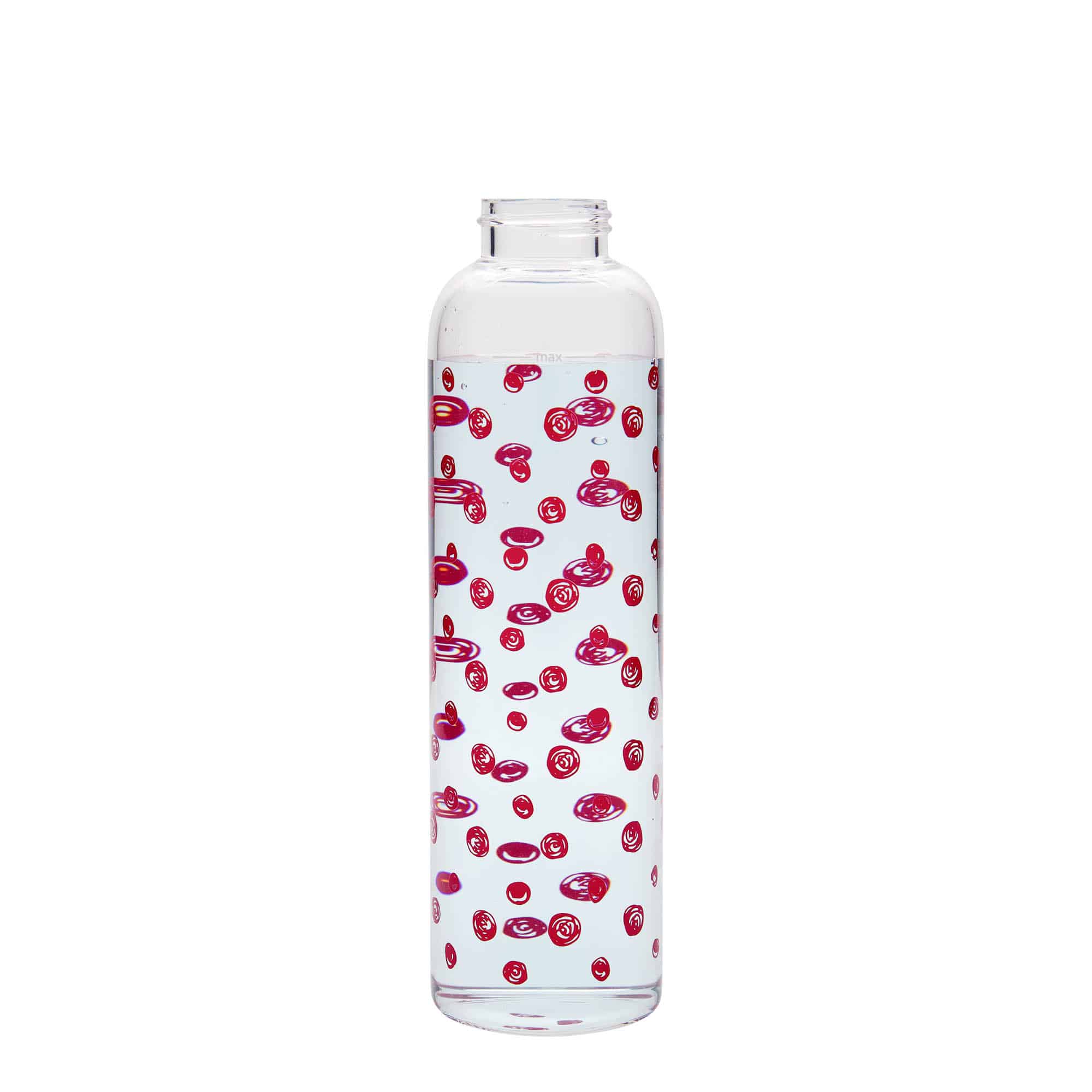 Gourde 500 ml 'Perseus', motif : points rouges, bouchage: Bougage à vis