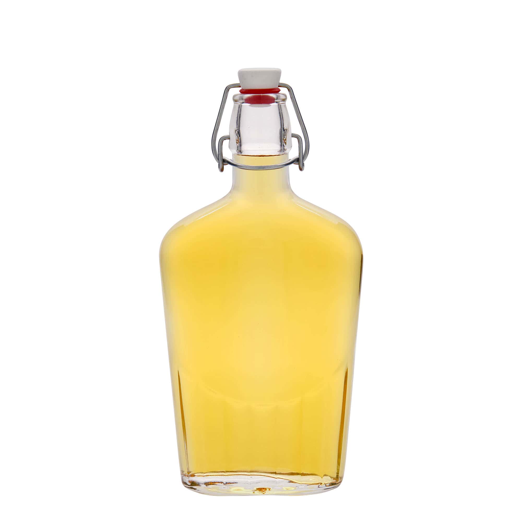 Bouteille en verre 500 ml 'Fiaschetta', ovale, bouchage: bouchon mécanique