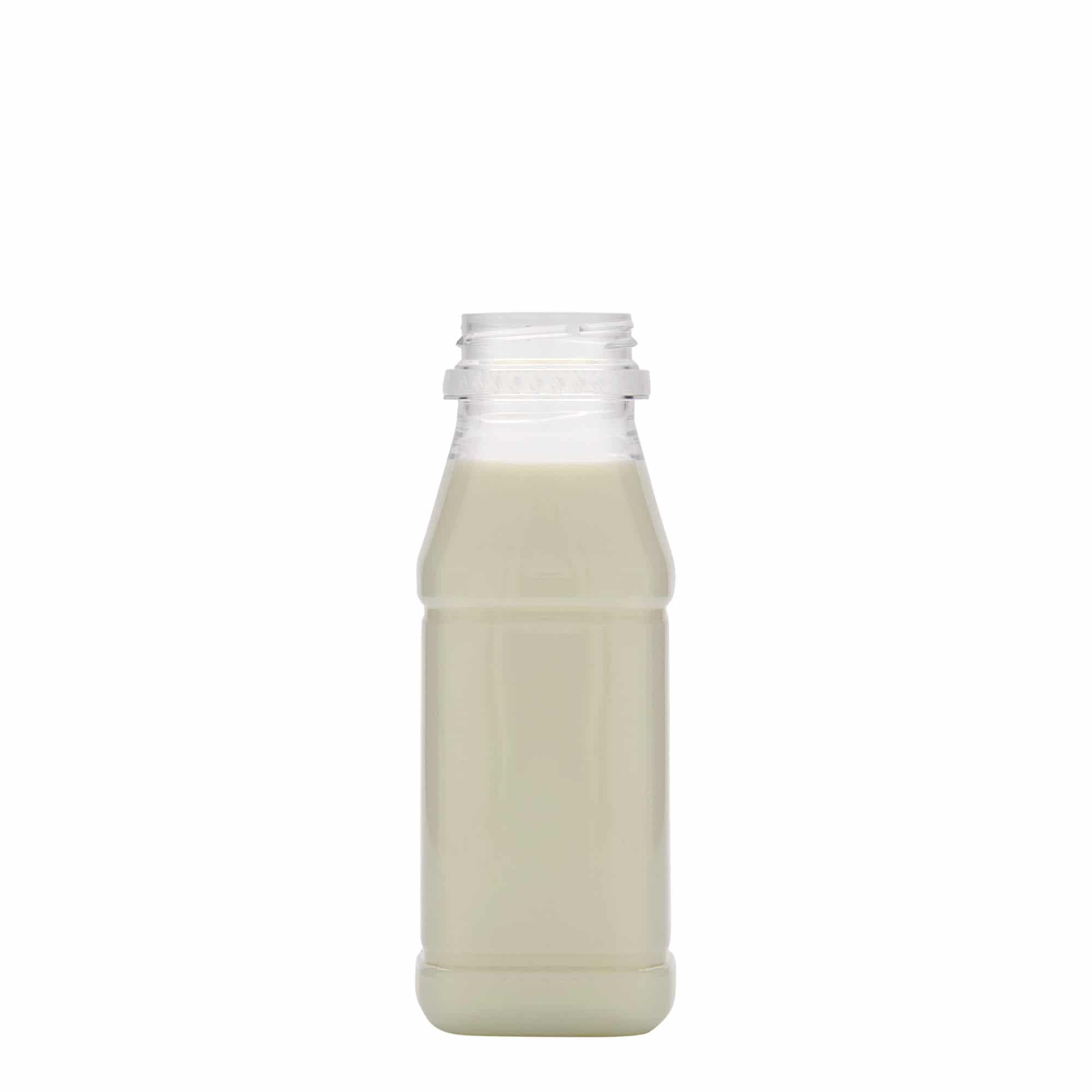 Petfles 'Milk and Juice Carré', 250 ml, vierkant, kunststof, monding: 38 mm