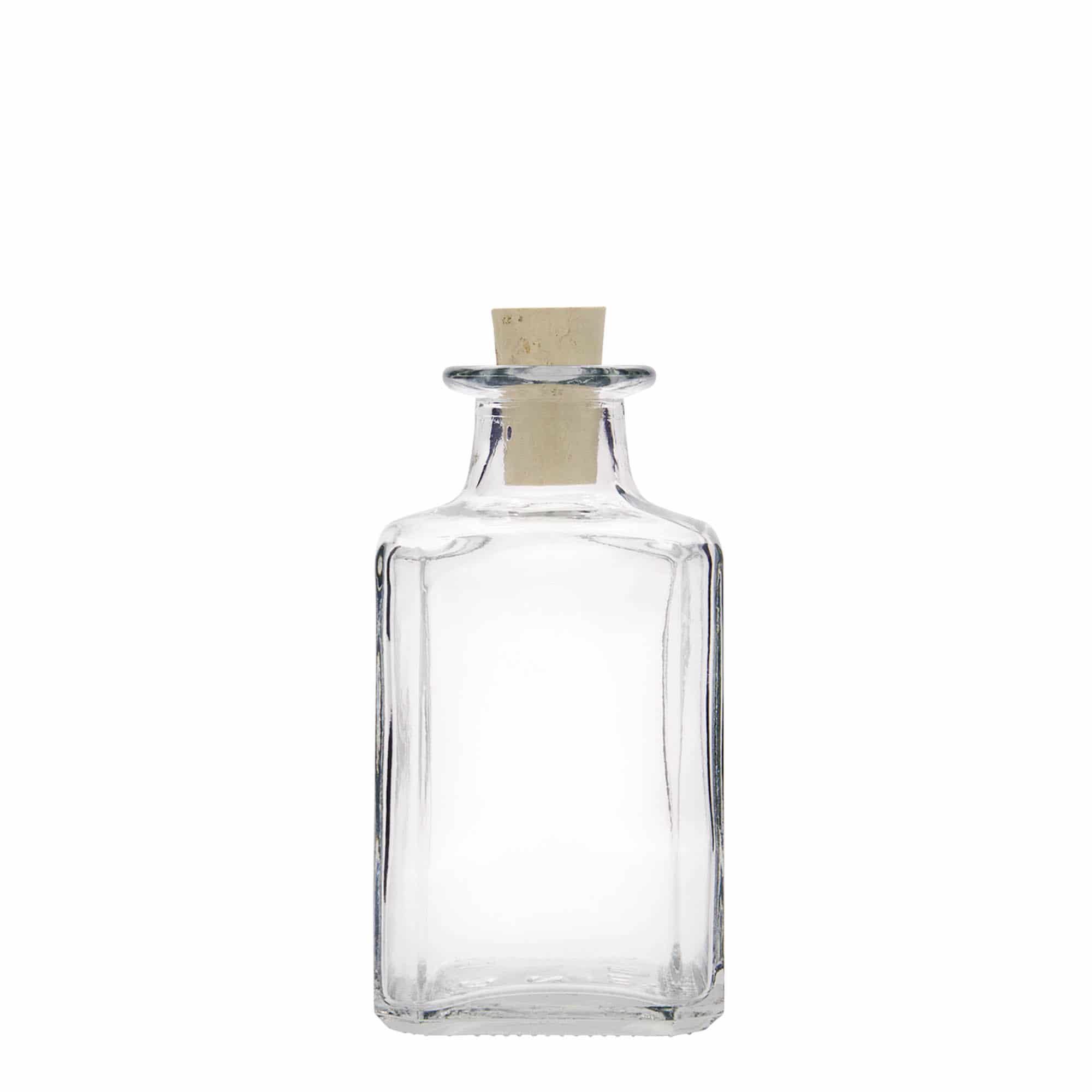 Bouteille en verre 250 ml 'Torben', carrée, bouchage: bouchon