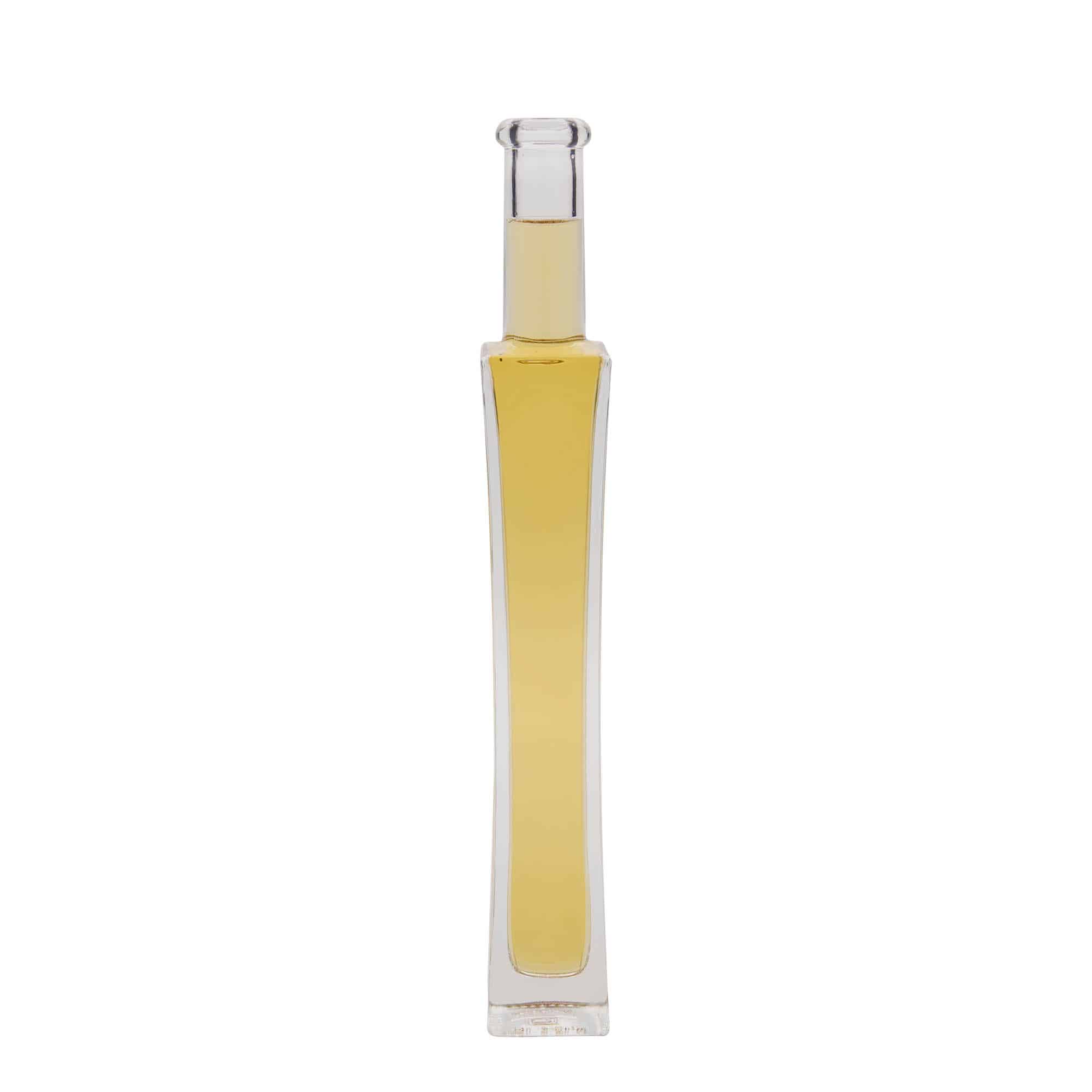 Bouteille en verre 200 ml 'Koko', carrée, bouchage: bouchon