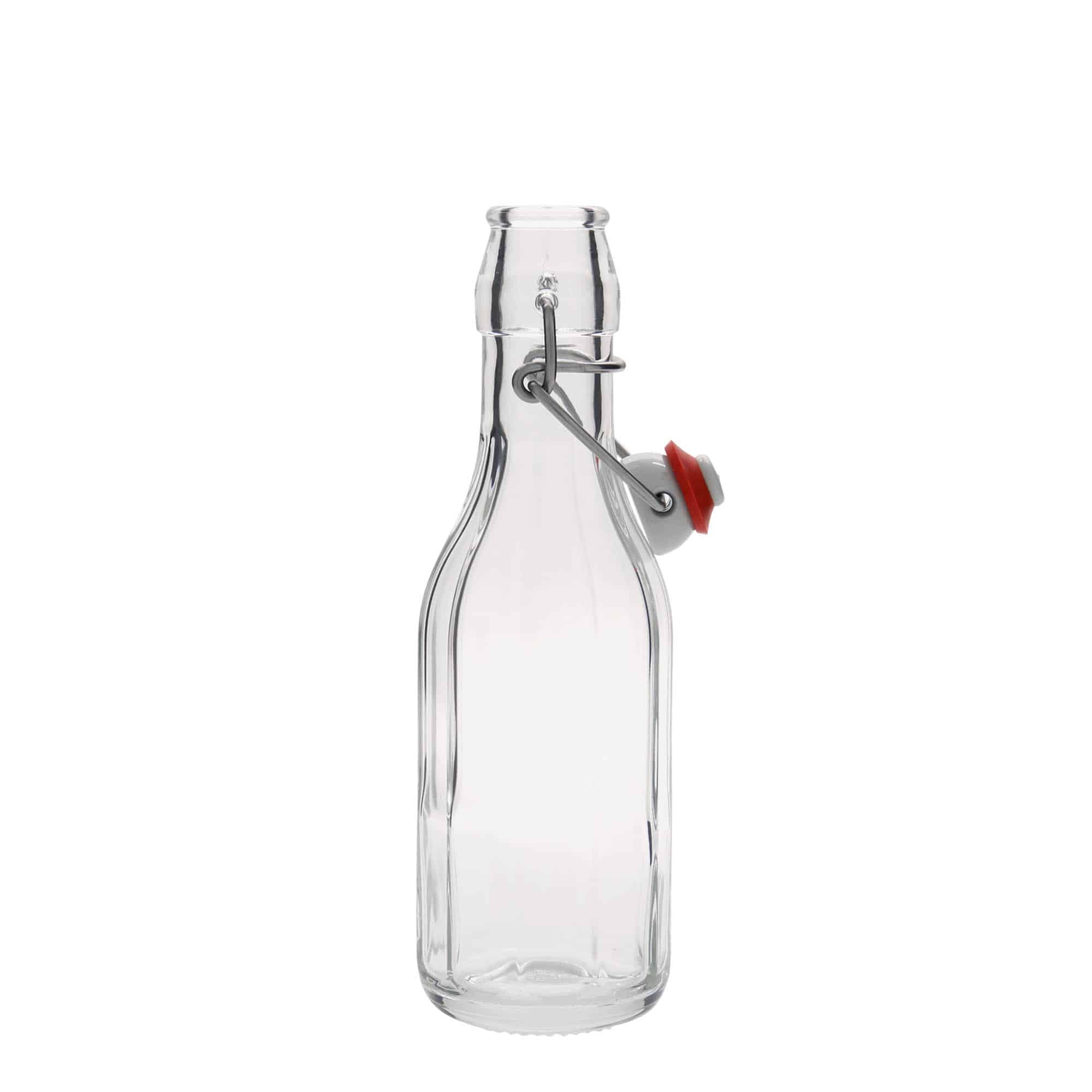 Bouteille en verre 250 ml 'Bravo', décagonale, bouchage: bouchon mécanique