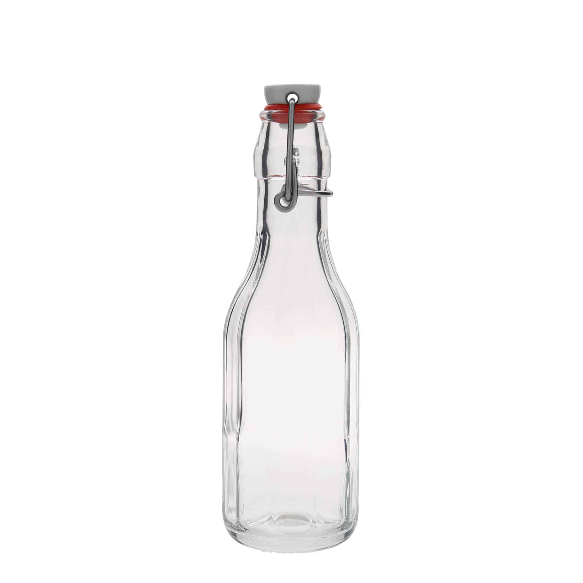 Bouteille en verre 250 ml 'Bravo', décagonale, bouchage: bouchon mécanique