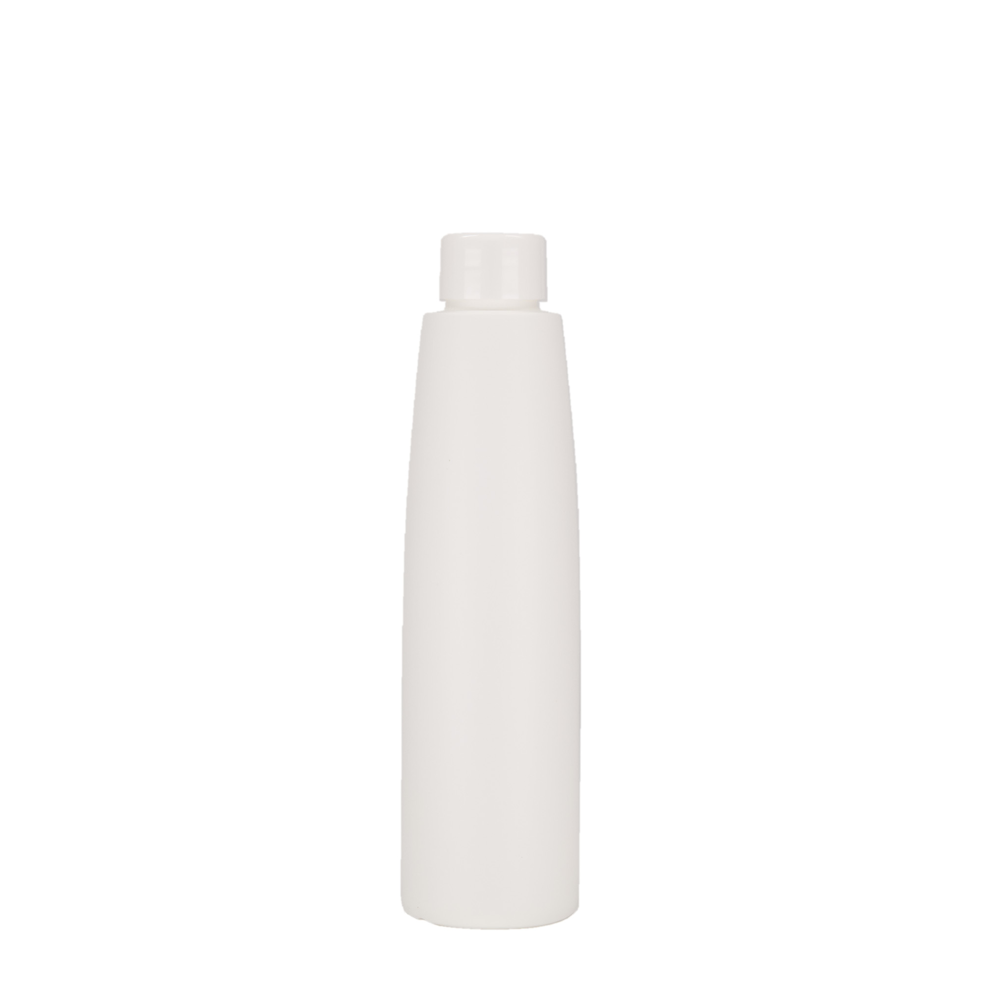 Bouteille en plastique 200 ml 'Donald', PEHD, blanche, bouchage: GPI 24/410