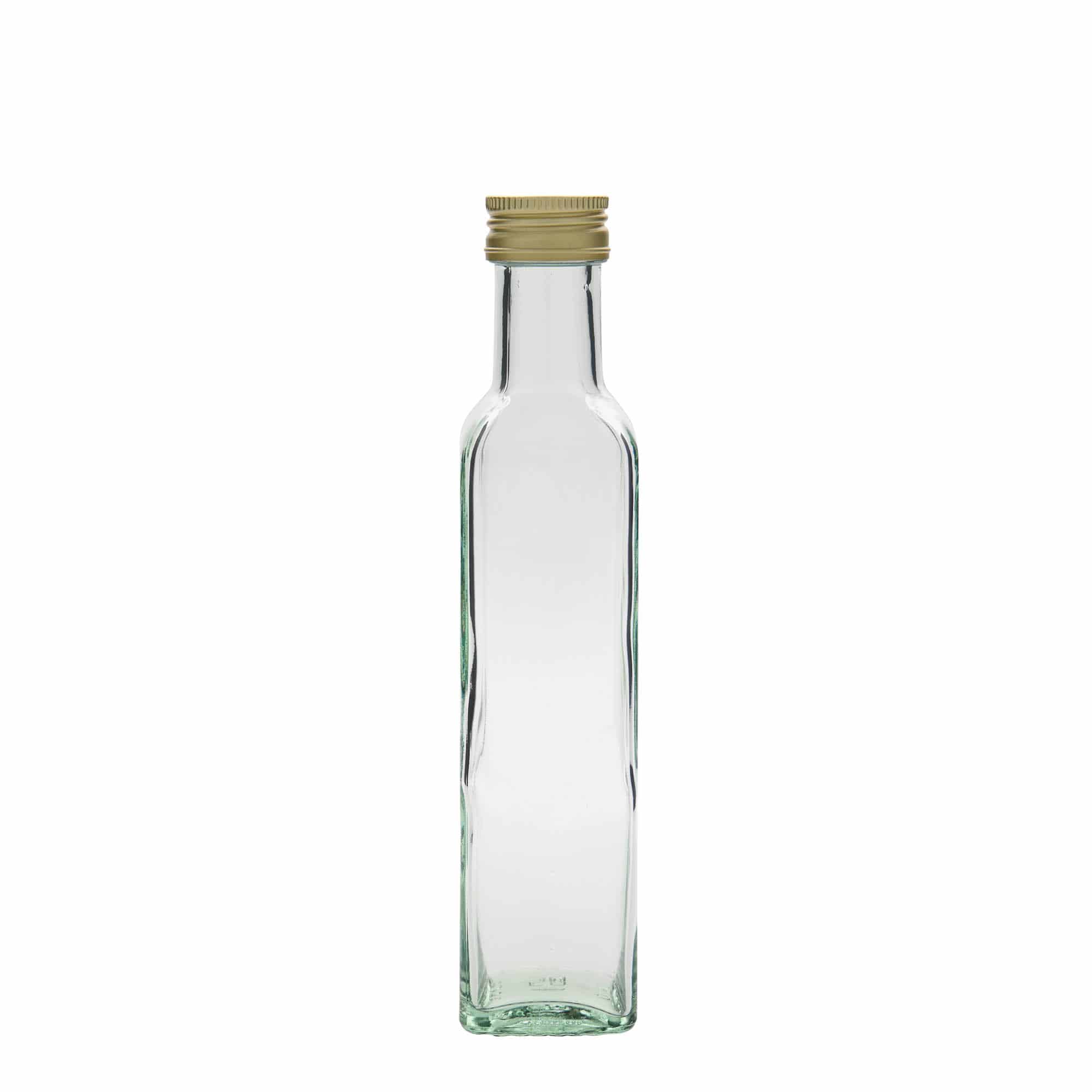 Glazen fles 'Marasca', 250 ml, vierkant, monding: PP 31,5