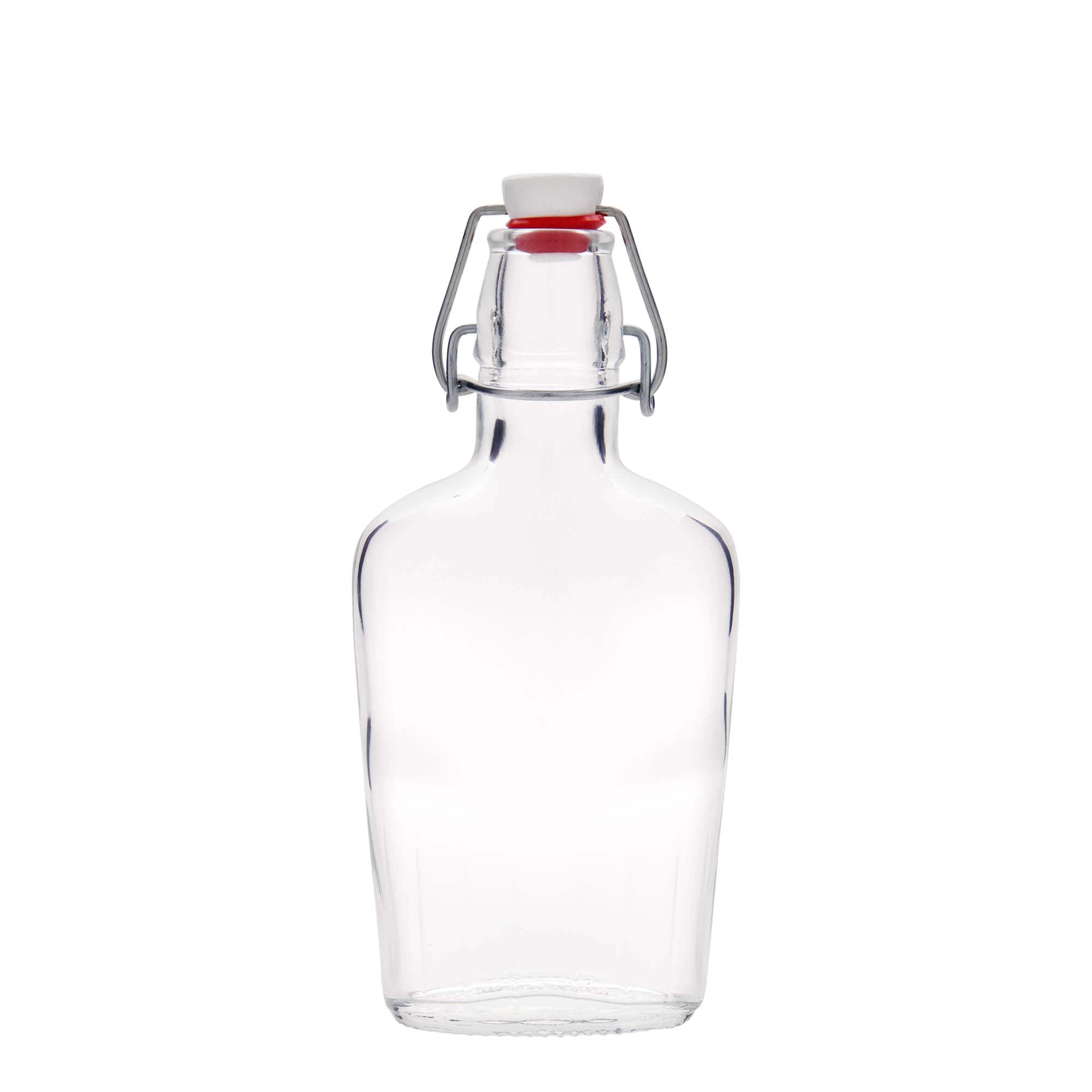 Bouteille en verre 250 ml 'Fiaschetta', ovale, bouchage: bouchon mécanique