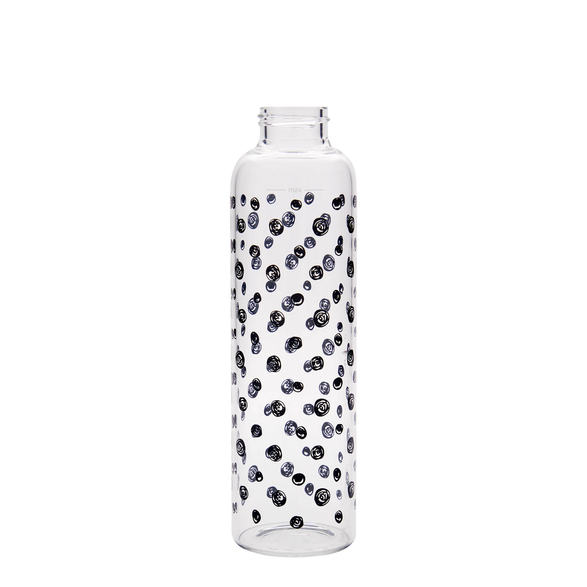 Gourde 500 ml 'Perseus', motif : points noirs, bouchage: Bougage à vis