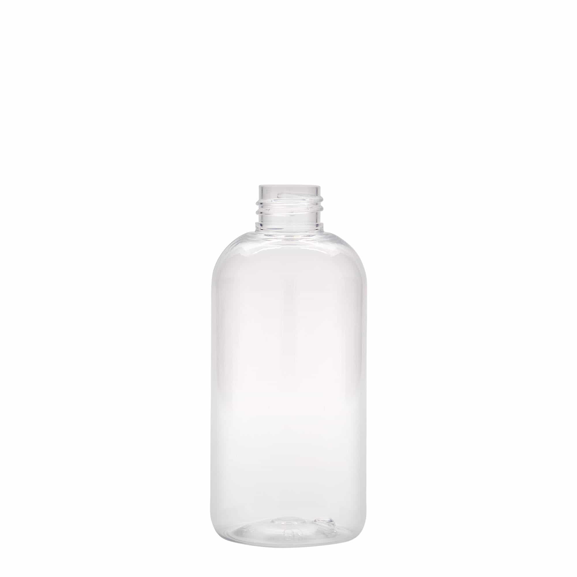 Bouteille en PET 200 ml 'Boston', plastique, bouchage: GPI 24/410