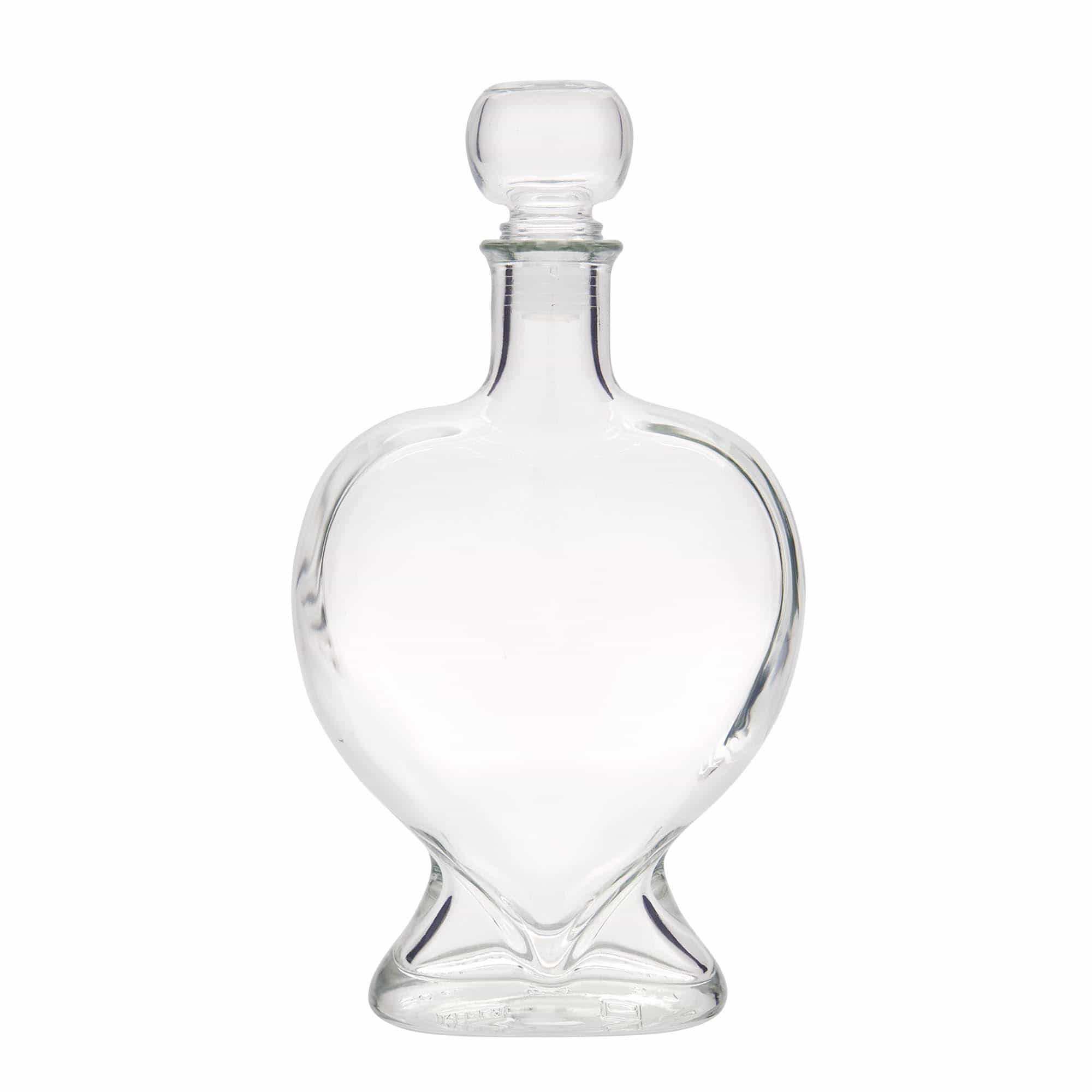 Bouteille en verre 500 ml 'Cœur', bouchage: bouchon