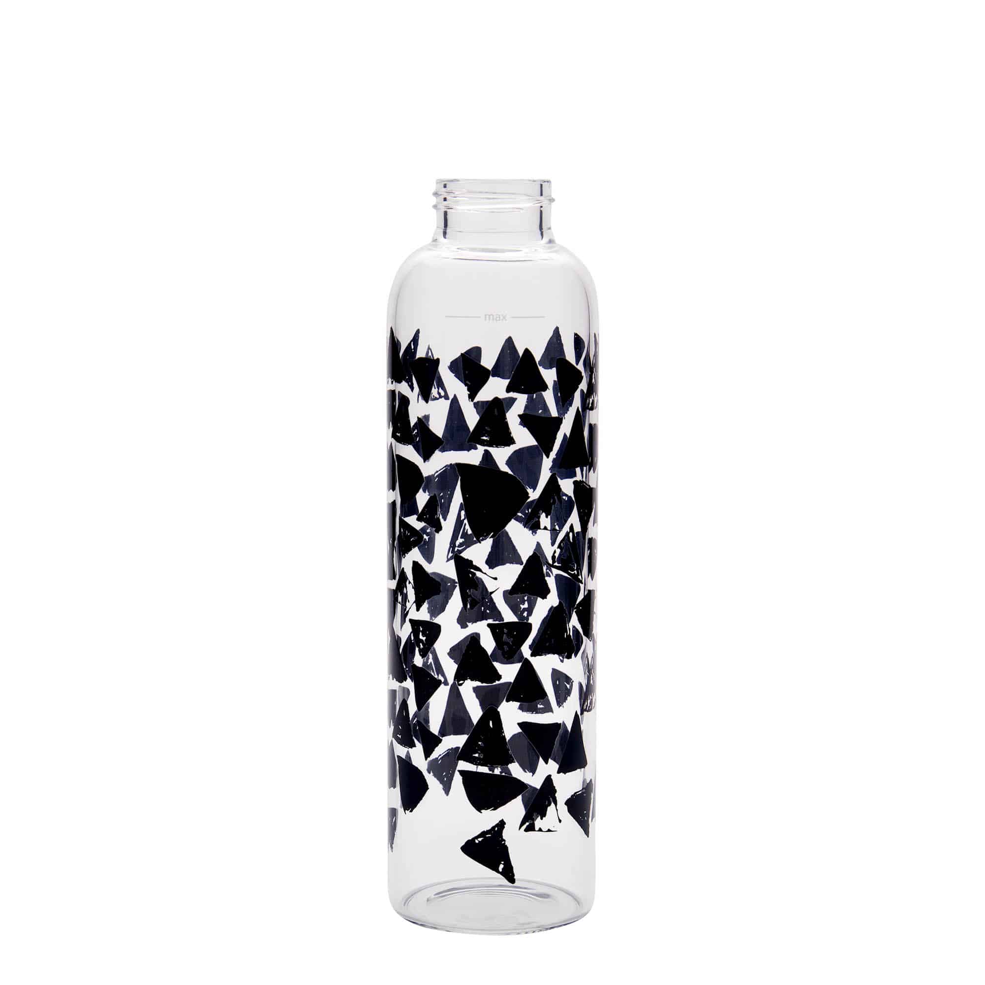 Gourde 500 ml 'Perseus', motif : triangles noirs, bouchage: Bougage à vis