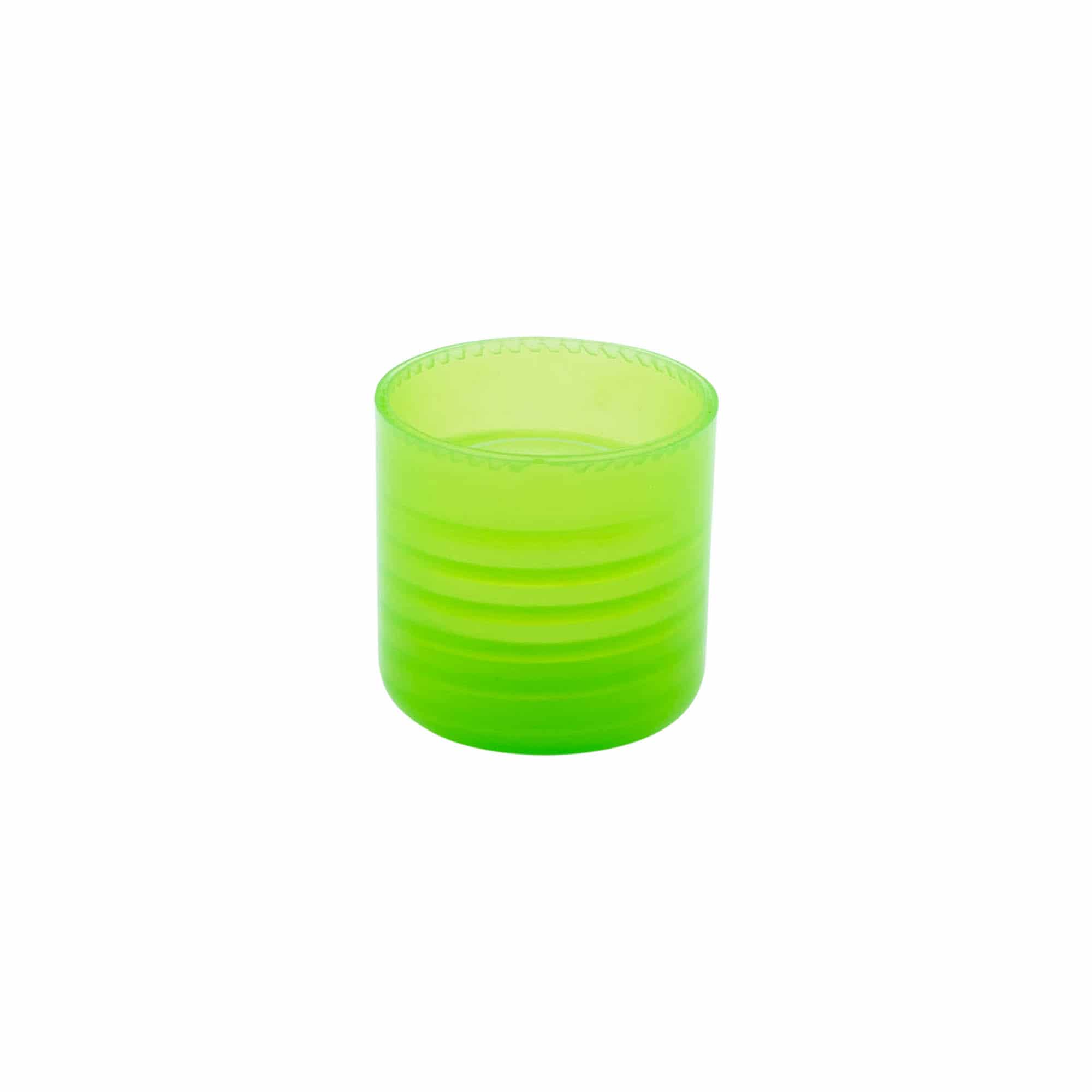 Bougage à vis avec insert de pulvérisation, plastique PP, vert, pour bouchage: GPI 24/410