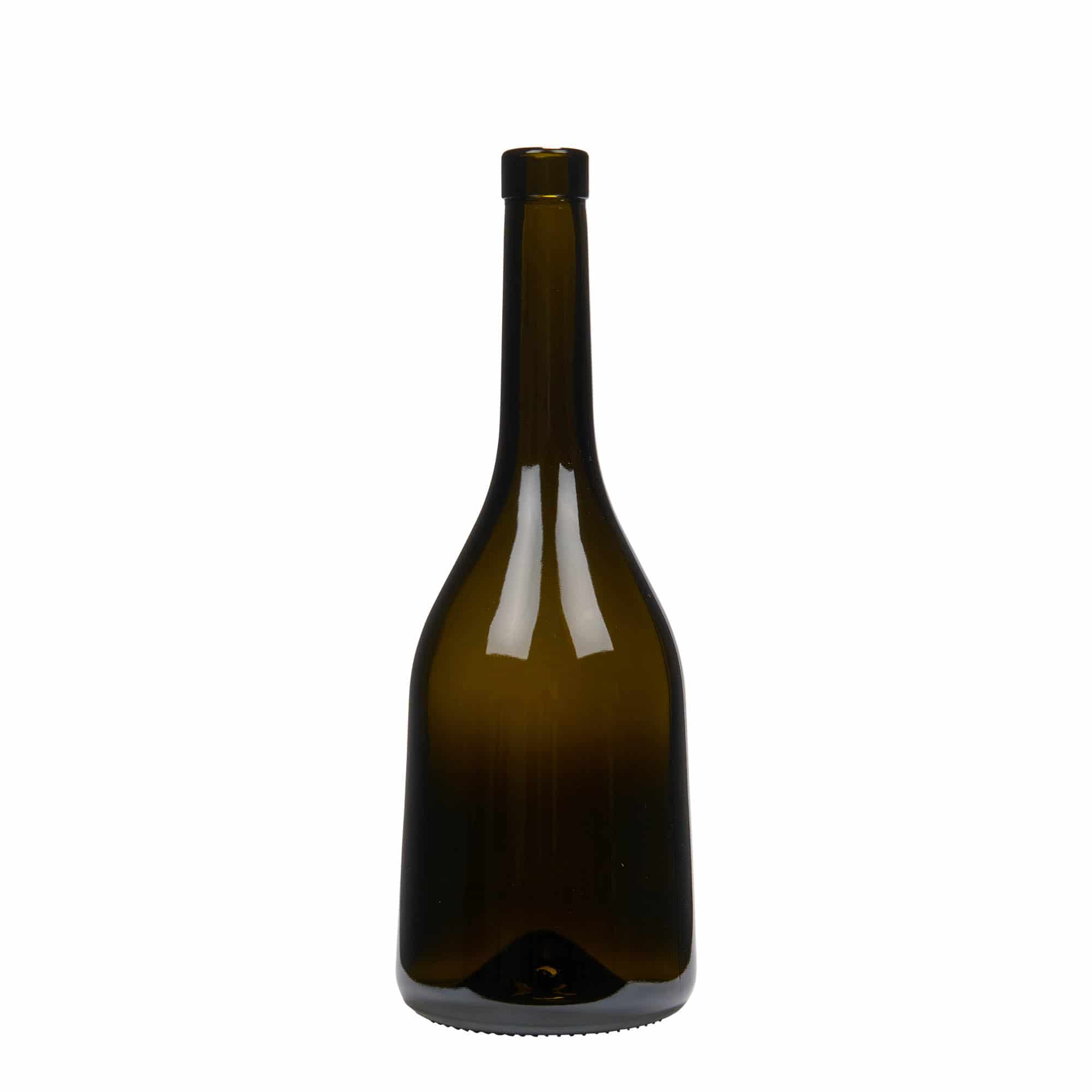 Bouteille en verre 750 ml 'Rustica', vert antique, bouchage: bouchon