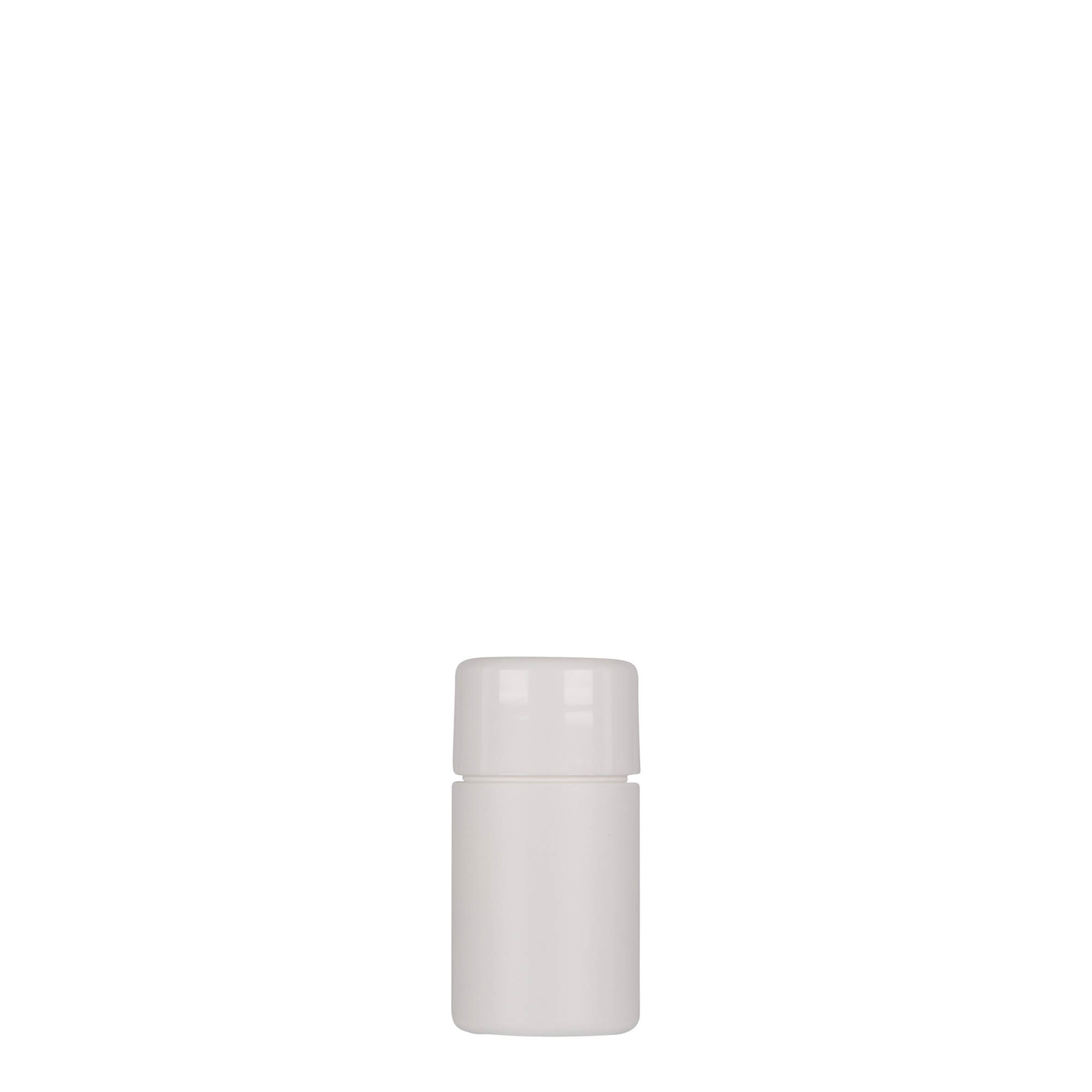 Bouteille en plastique 15 ml 'Tuffy', PEHD, blanche, bouchage: GPI 24/410