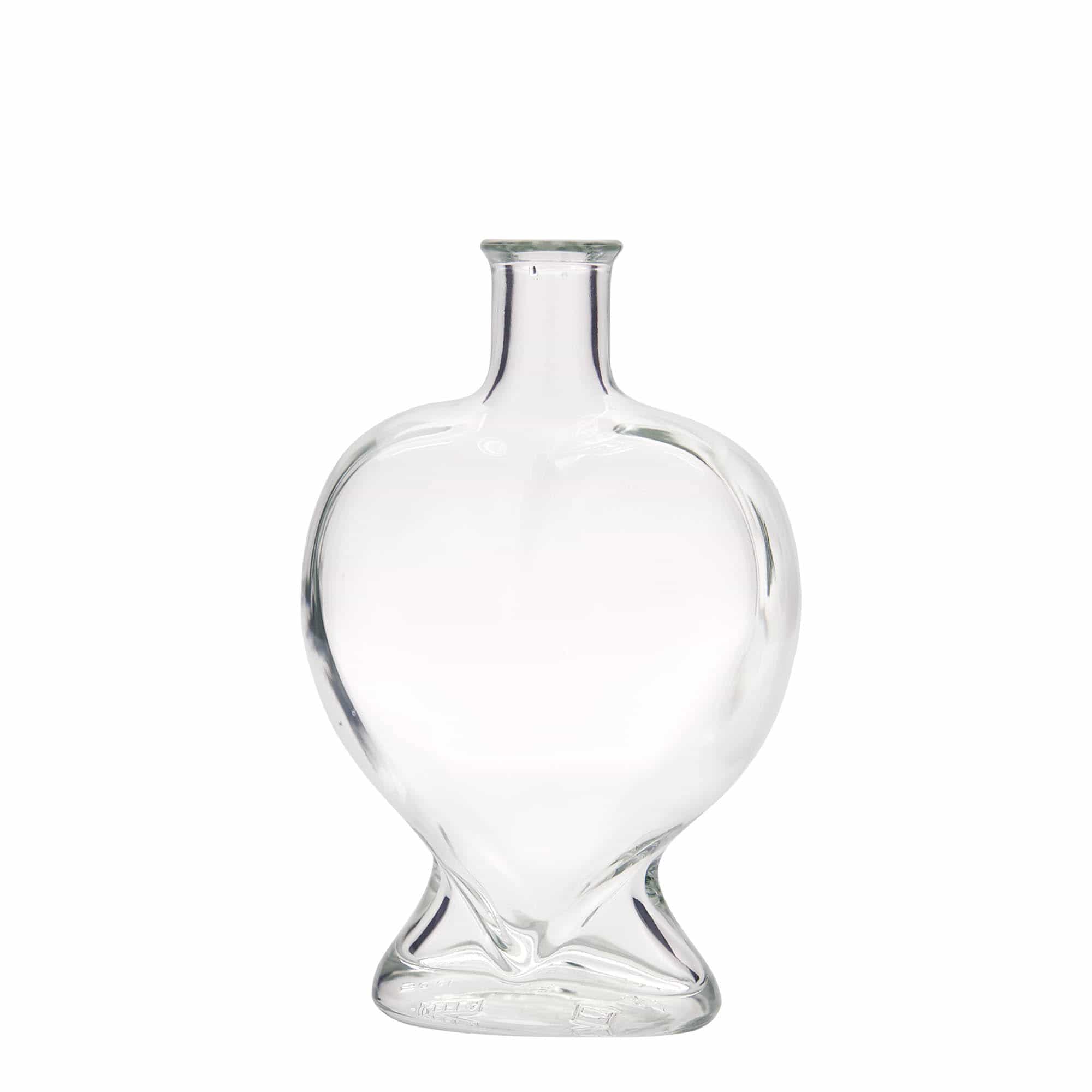 Bouteille en verre 500 ml 'Cœur', bouchage: bouchon