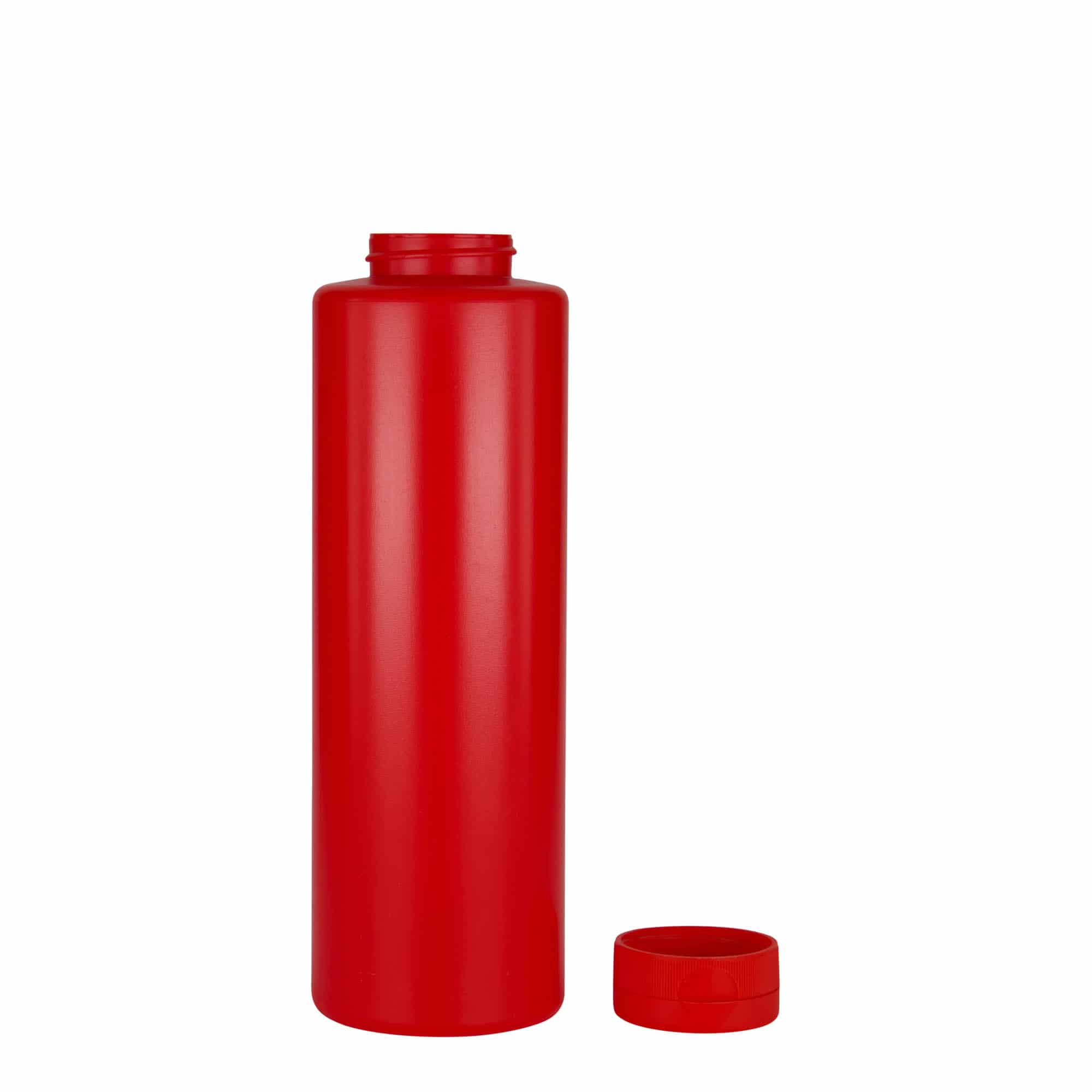 Sausfles, 500 ml, LDPE-kunststof, rood, monding: GPI 38/400