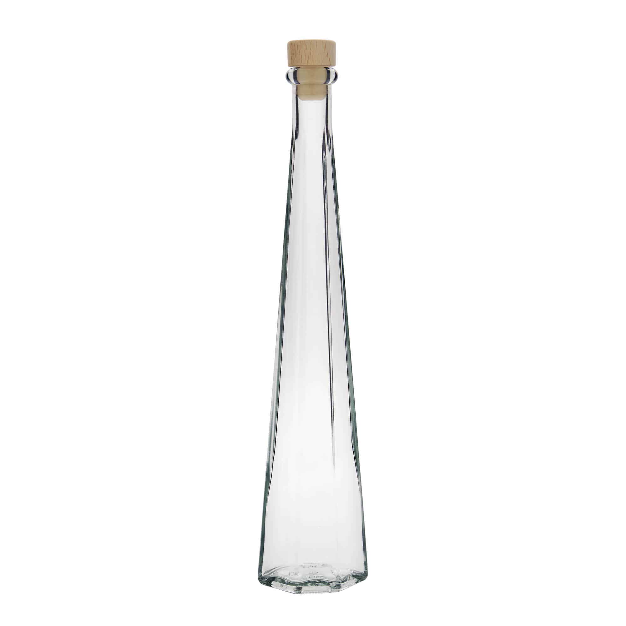 Bouteille en verre 200 ml 'Dama Sexta', hexagonale, bouchage: bouchon