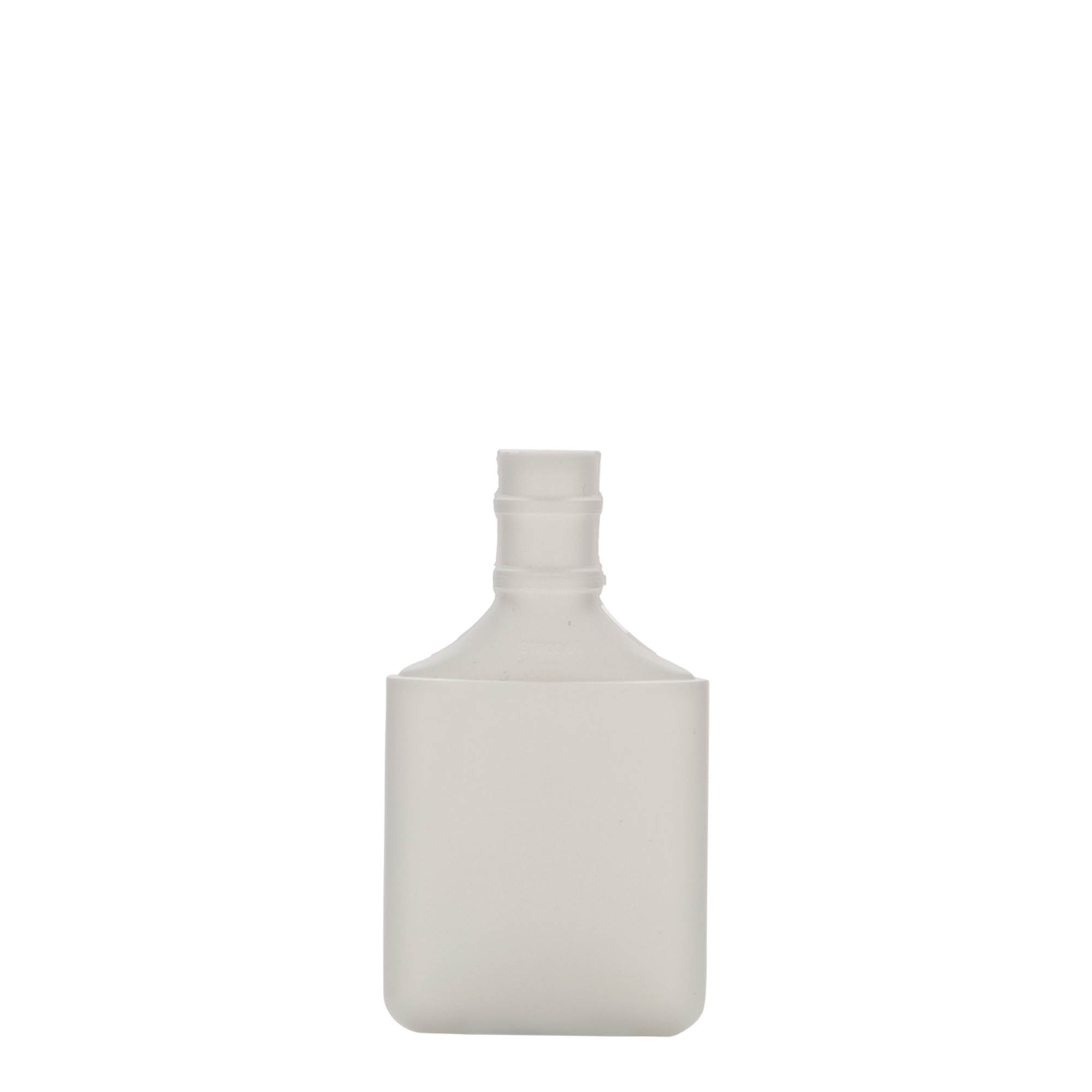 Bouteille tubulaire 30 ml, ovale, plastique PEHD, blanc, bouchage: Bougage à vis