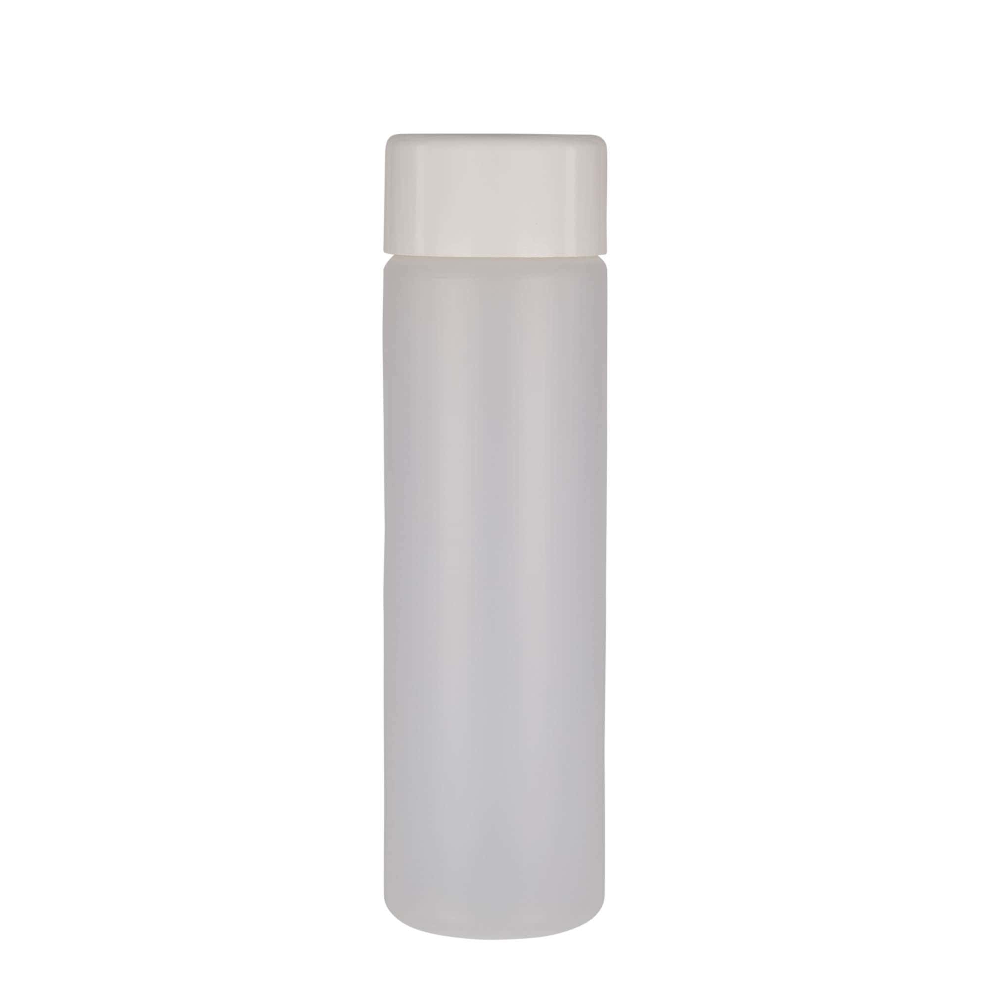 Bouteille ronde 500 ml, plastique PE, nature, bouchage: Bougage à vis