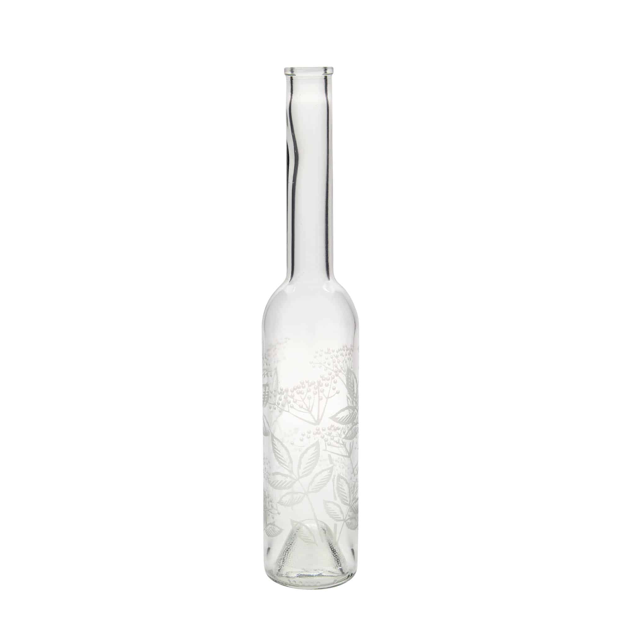 Bouteille en verre 350 ml 'Opera', motif : sureau, bouchage: bouchon