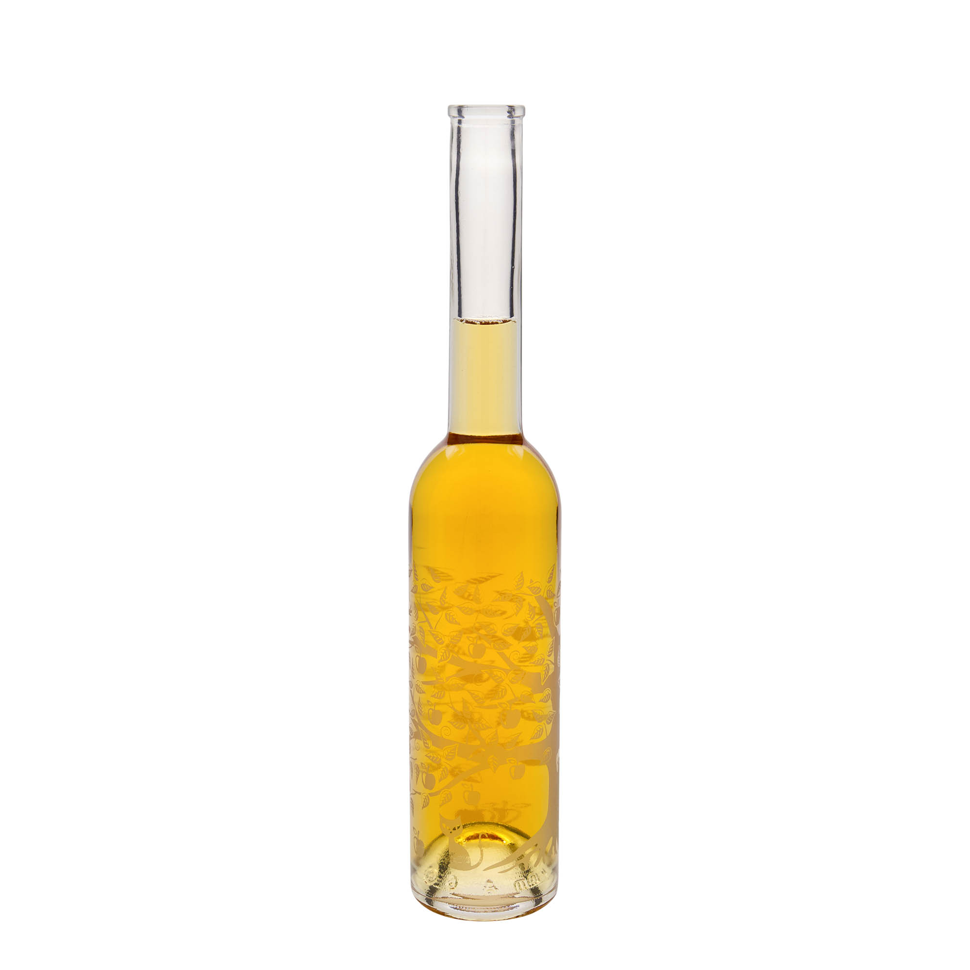 Bouteille en verre 350 ml 'Opera', motif : pommier, bouchage: bouchon