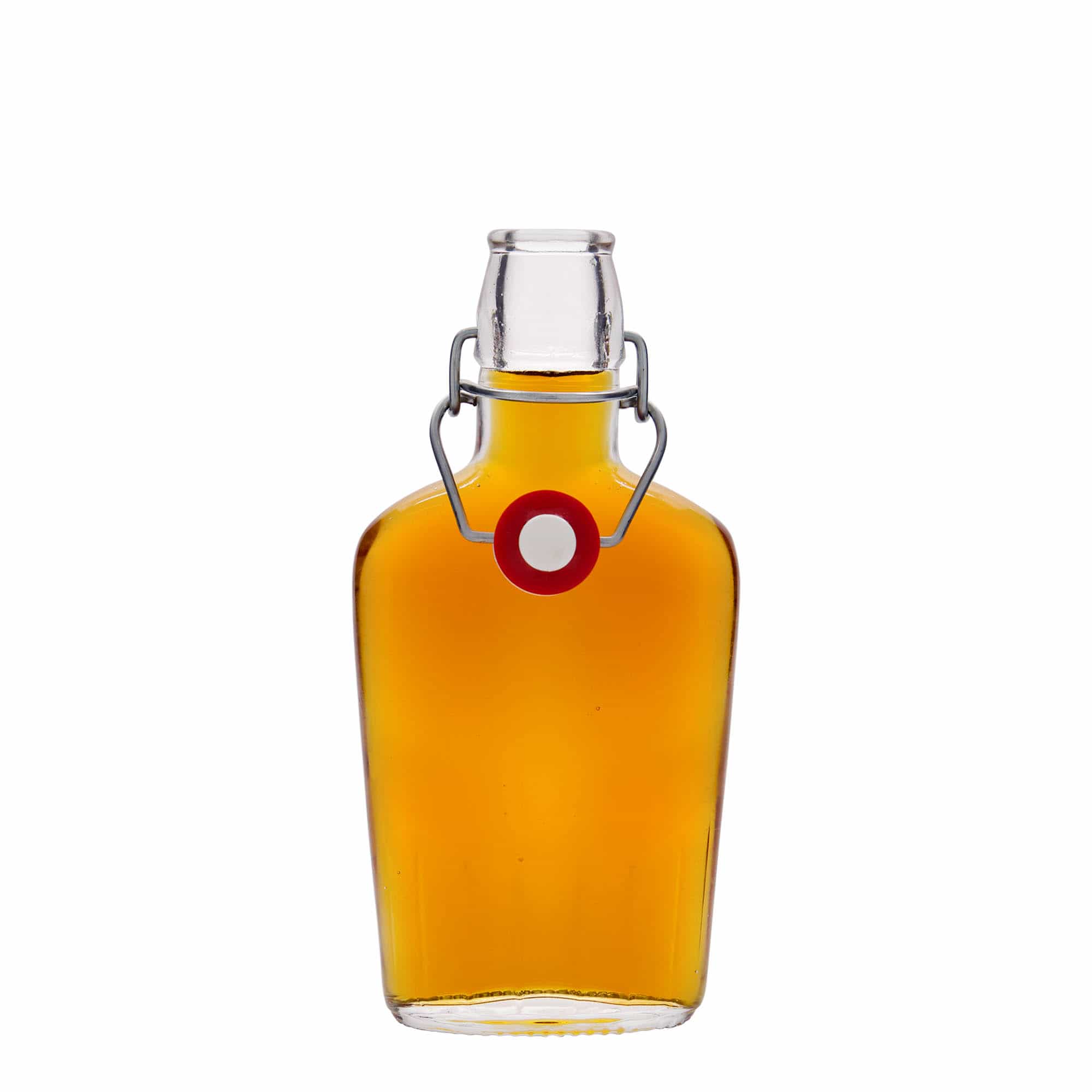 Bouteille en verre 250 ml 'Fiaschetta', ovale, bouchage: bouchon mécanique