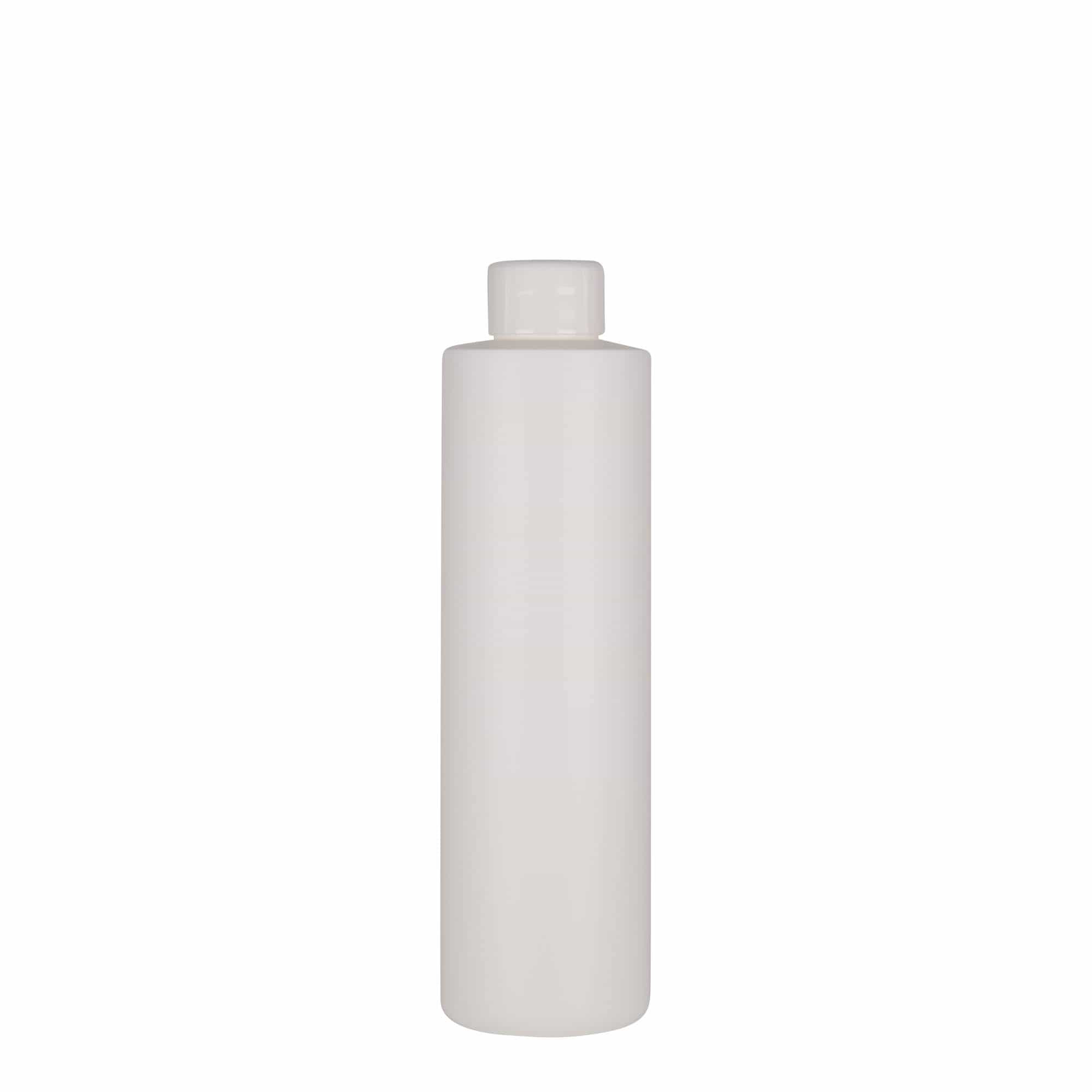 Bouteille en plastique 250 ml 'Pipe', Green PEHD, blanche, bouchage: GPI 24/410