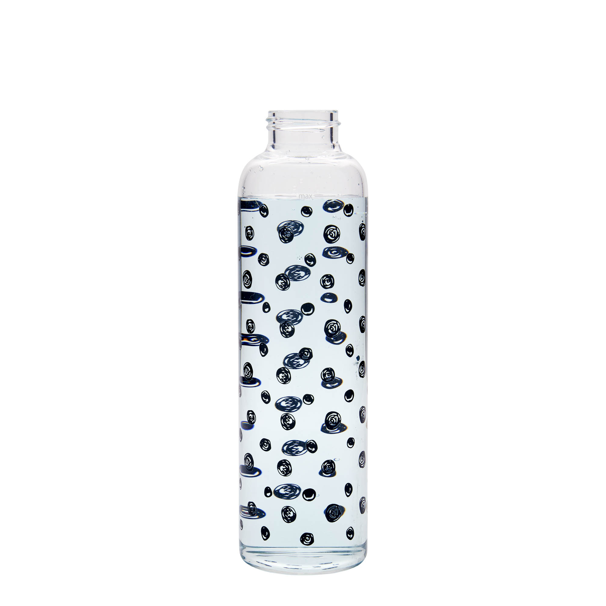 Gourde 500 ml 'Perseus', motif : points noirs, bouchage: Bougage à vis