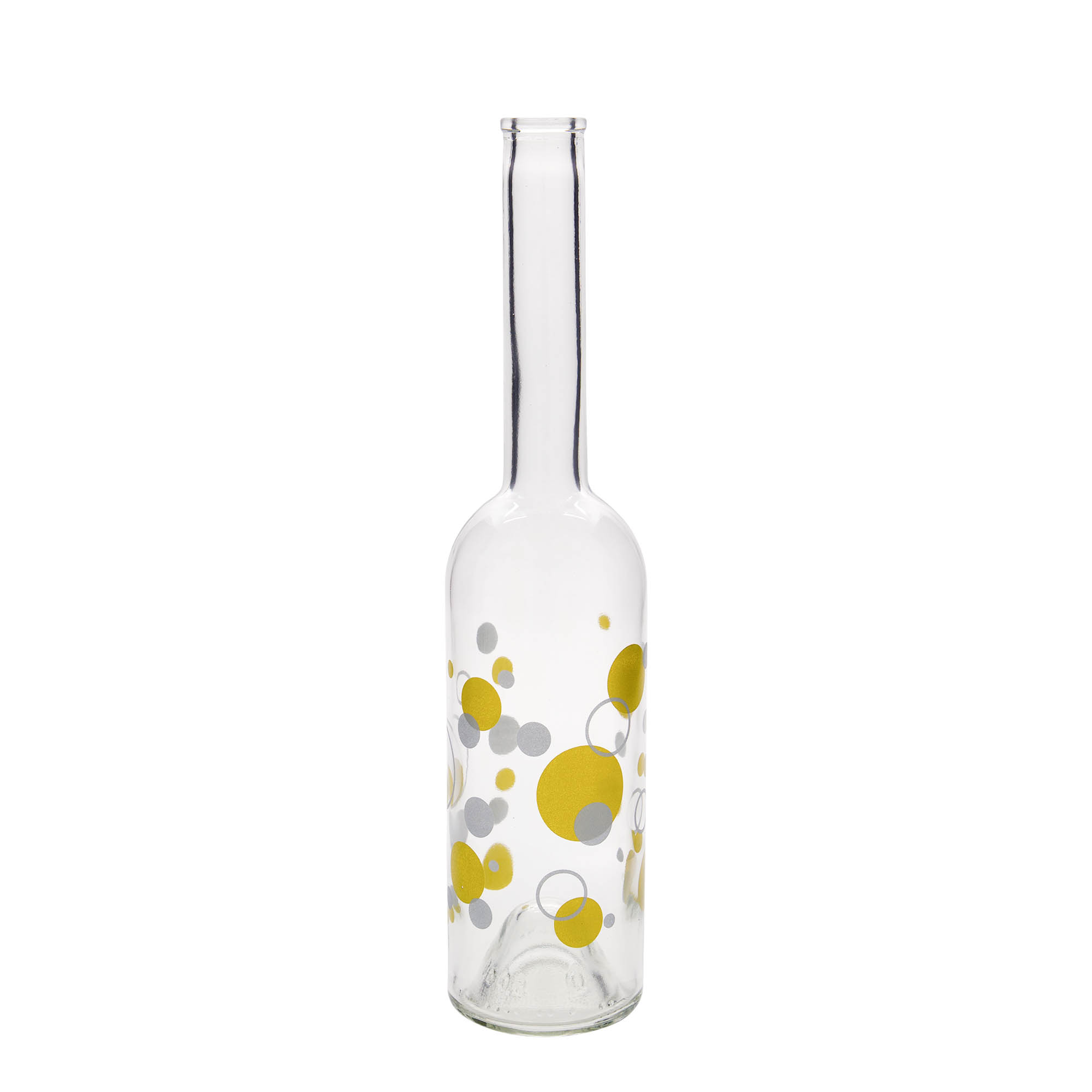 Bouteille en verre 500 ml 'Opera', motif : points, bouchage: bouchon