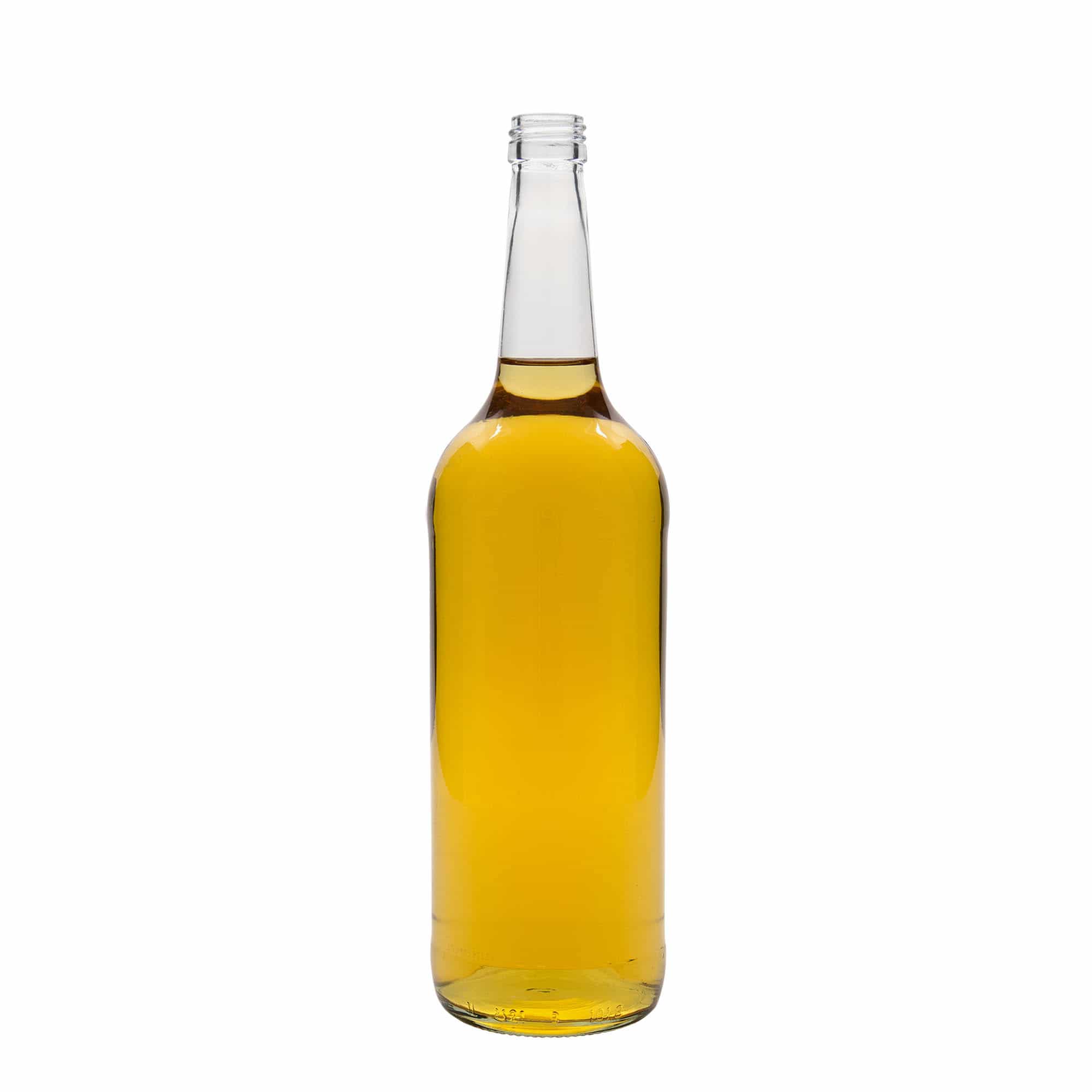 Bouteille en verre col droit 1 000 ml, bouchage: PP 28