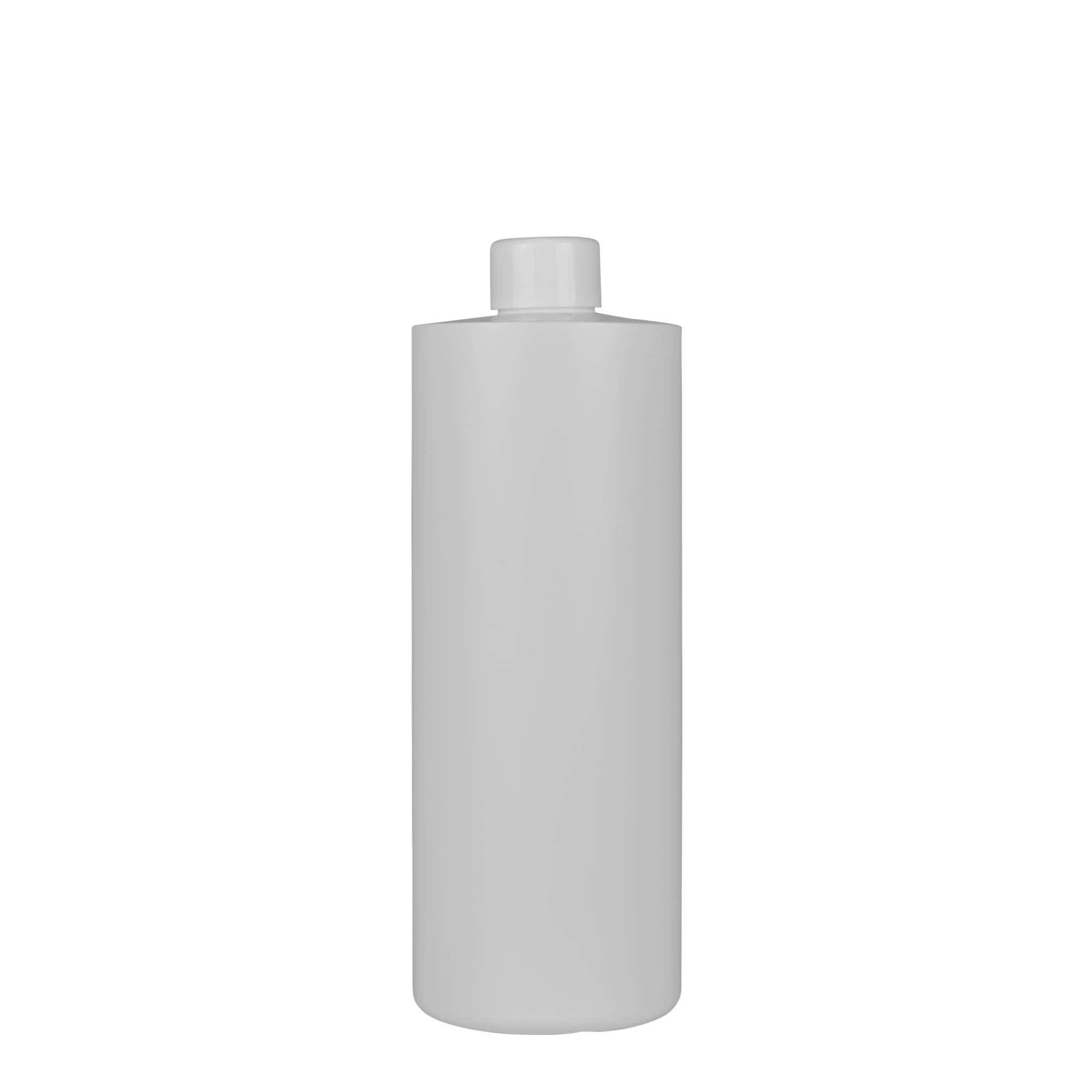 Bouteille en plastique 500 ml 'Pipe', Green PEHD, blanche, bouchage: GPI 24/410