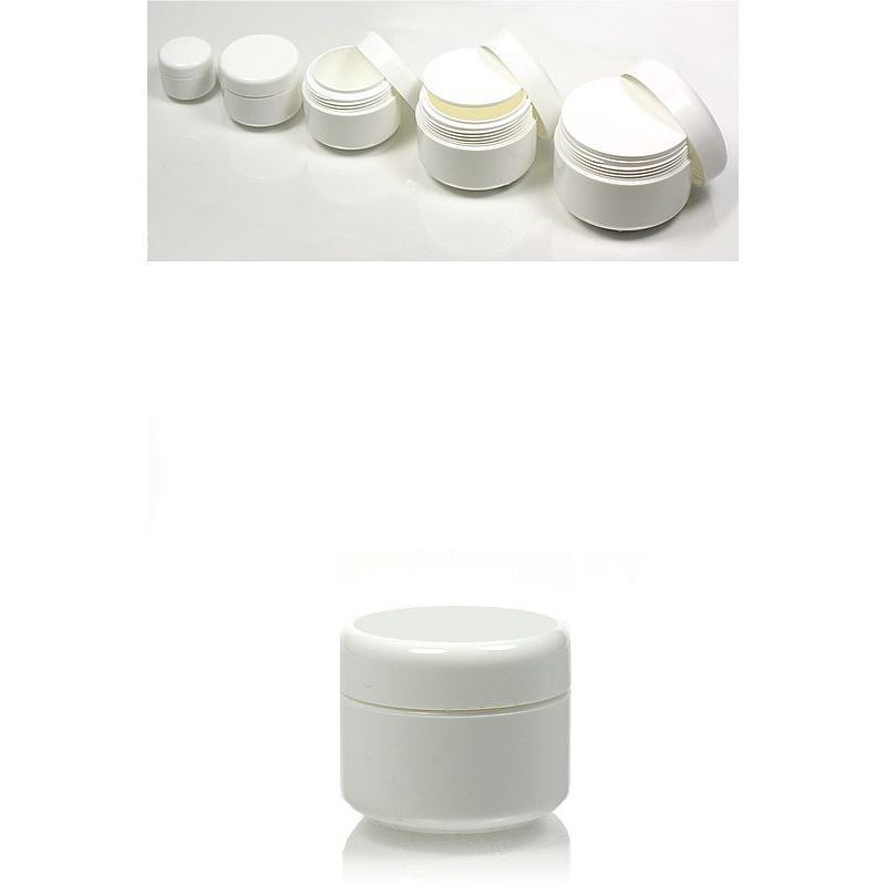 Plastic pot 'Bianca', 5 ml, PP, wit, monding: schroefsluiting