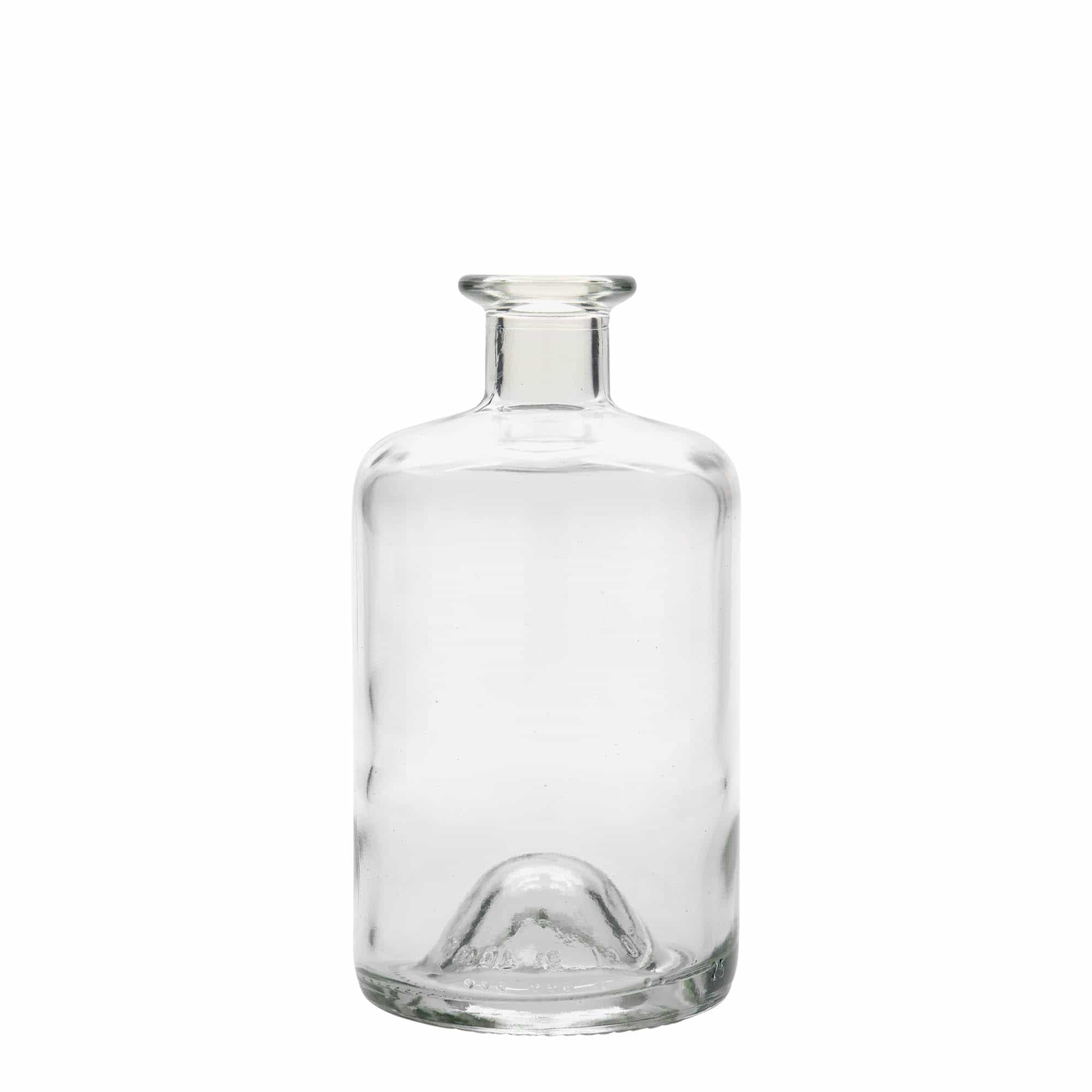 Bouteille en verre apothicaire 500 ml, bouchage: bouchon