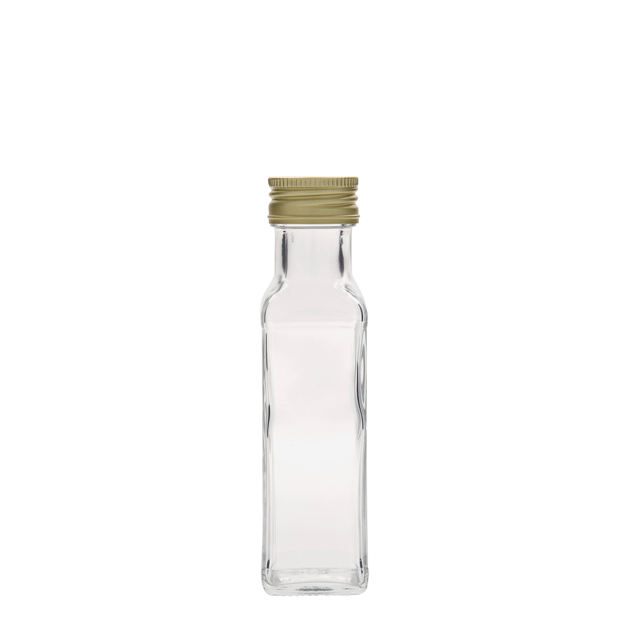 Bouteille en verre 100 ml 'Marasca', carrée, bouchage: PP 31,5