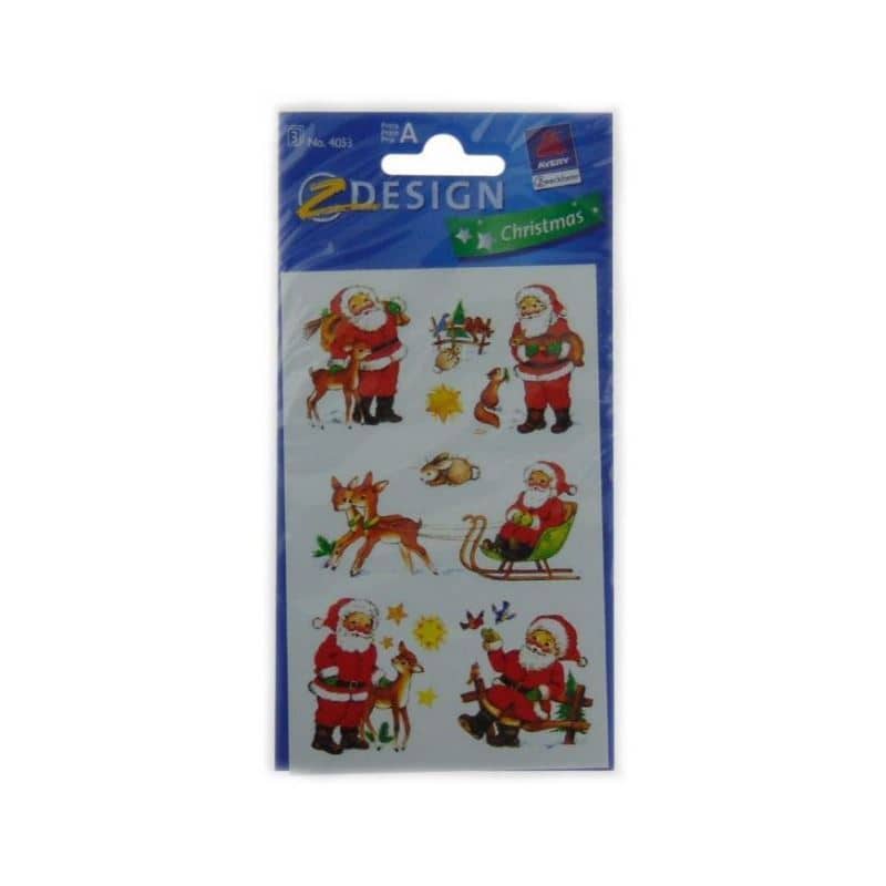 Zweckform stickers 'Kerstman', papier, meerkleurig