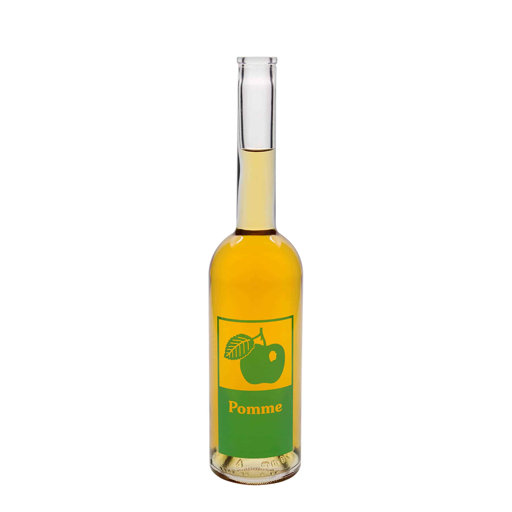 Bouteille en verre 500 ml 'Opera', motif : pomme, bouchage: bouchon