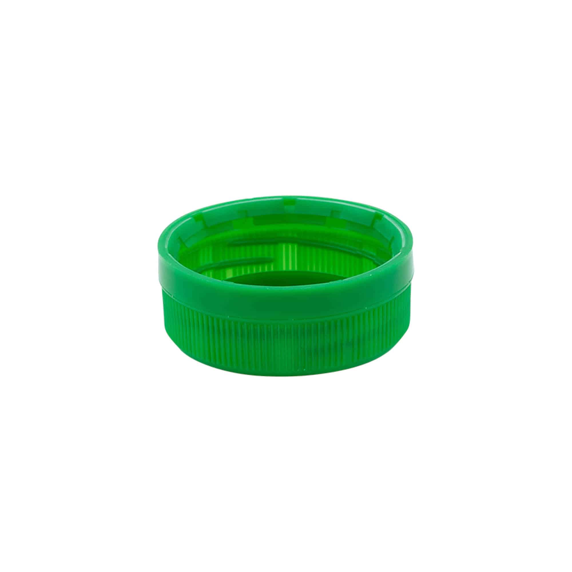 Bougage à vis avec filetage à double départ, plastique PE, vert, pour bouchage: PET 38 mm