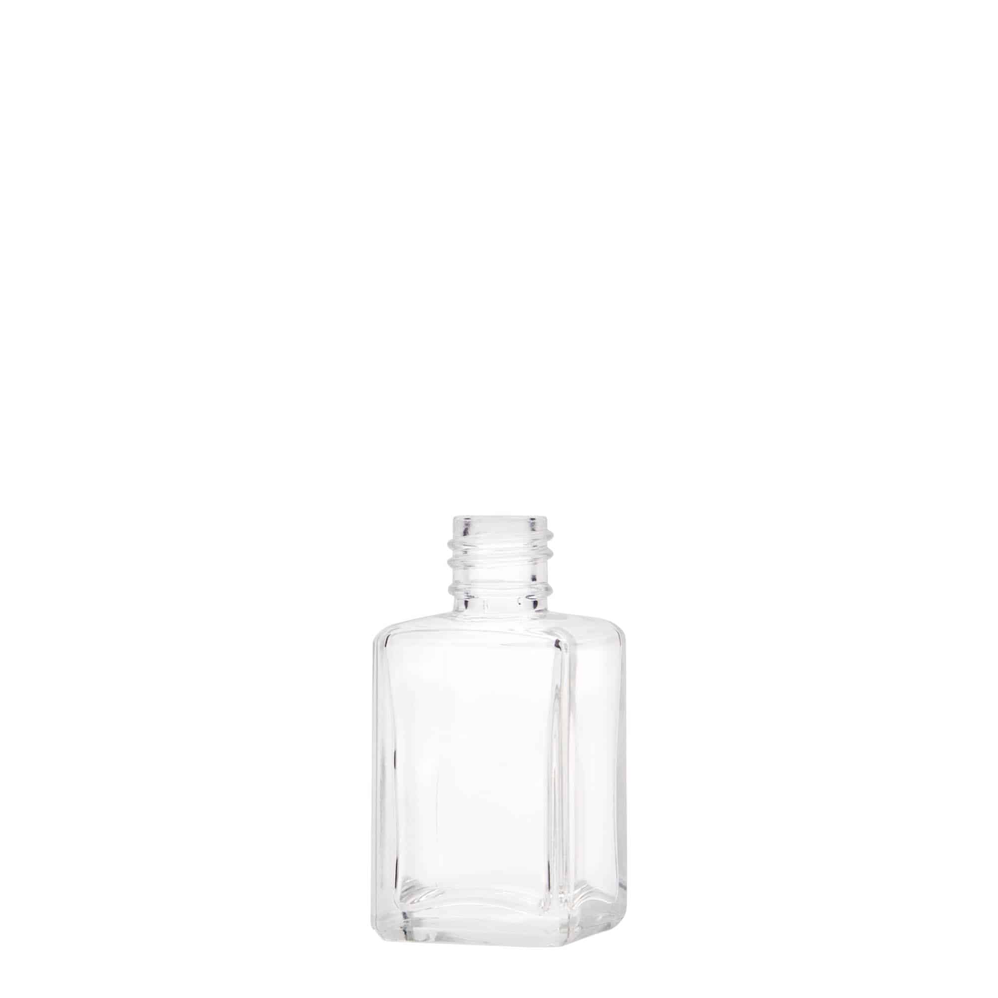 Bouteille en verre 30 ml 'Tamme', carrée, bouchage: PP 18