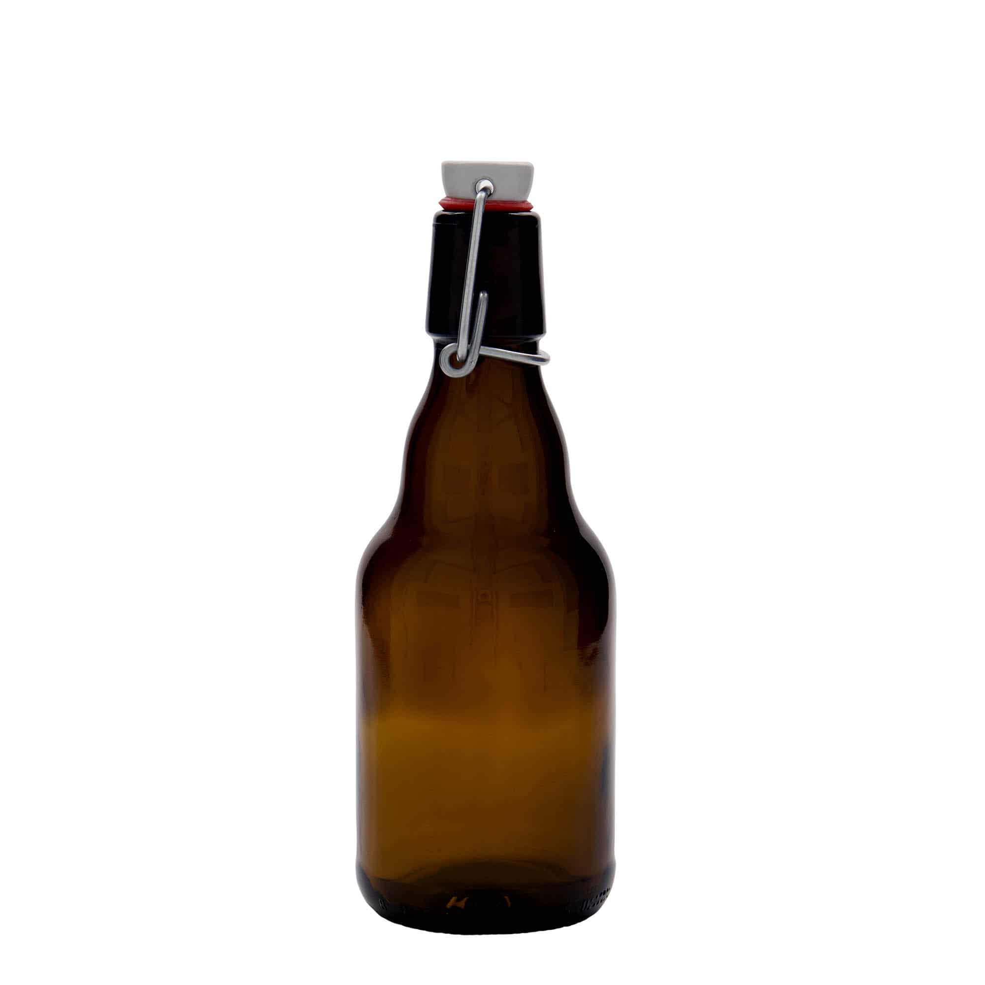 Bouteille de bière 330 ml 'Steinie', verre, brun, bouchage: bouchon mécanique