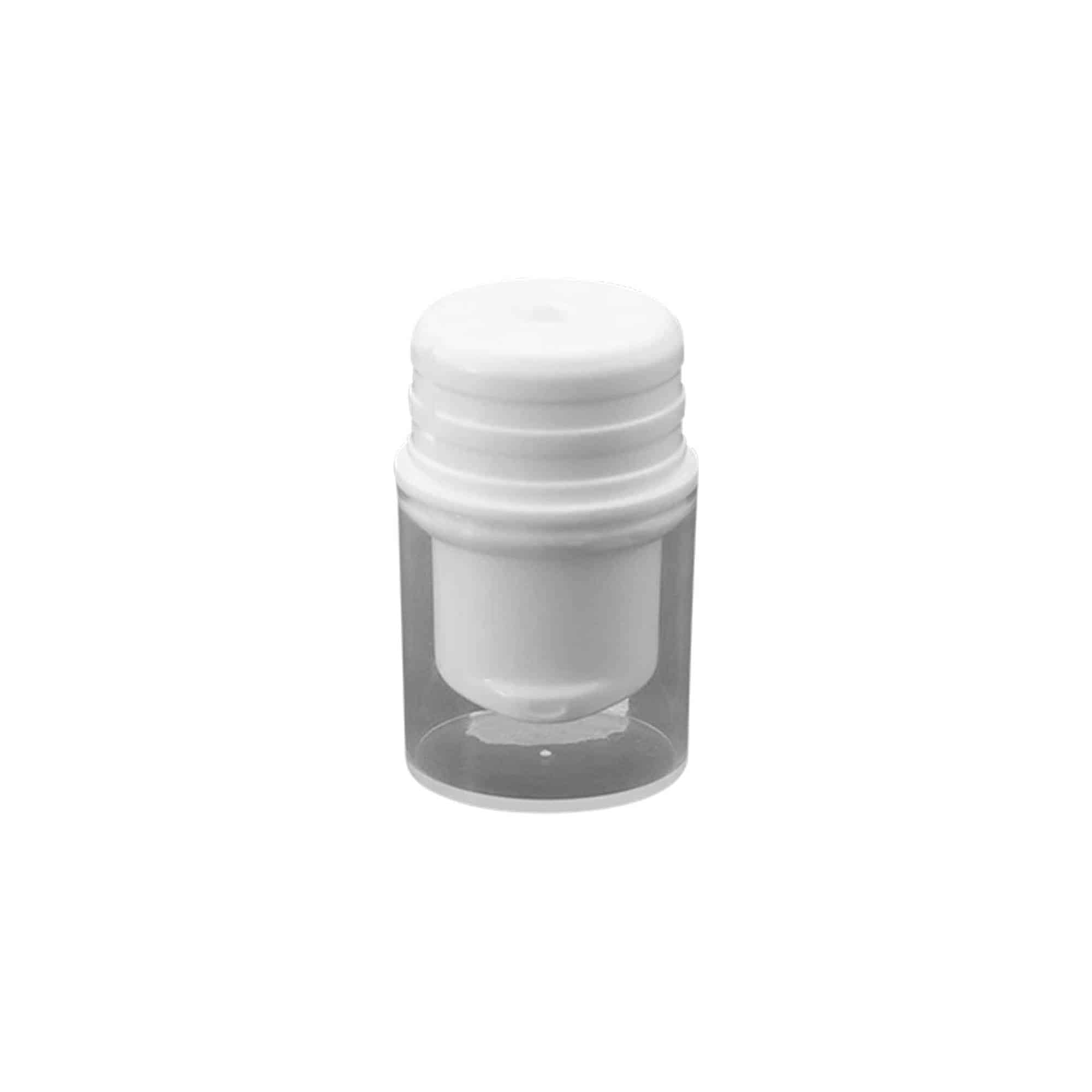 Flacon airless tête de pompe 'Nano', plastique PP, blanc