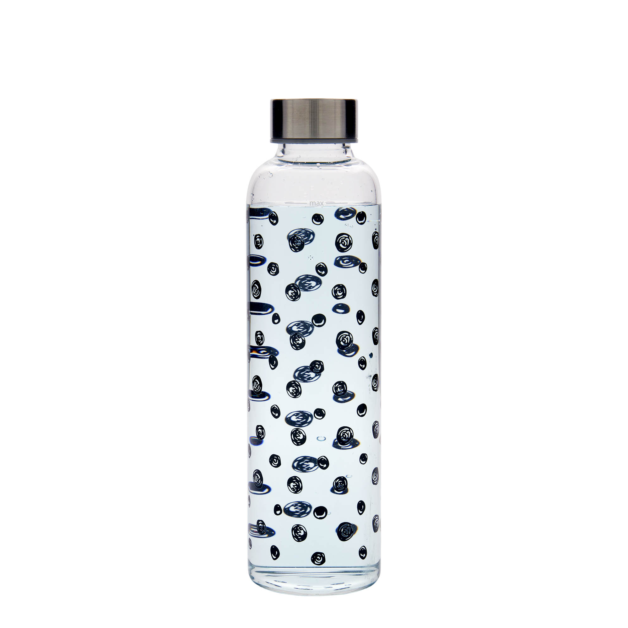 Gourde 500 ml 'Perseus', motif : points noirs, bouchage: Bougage à vis